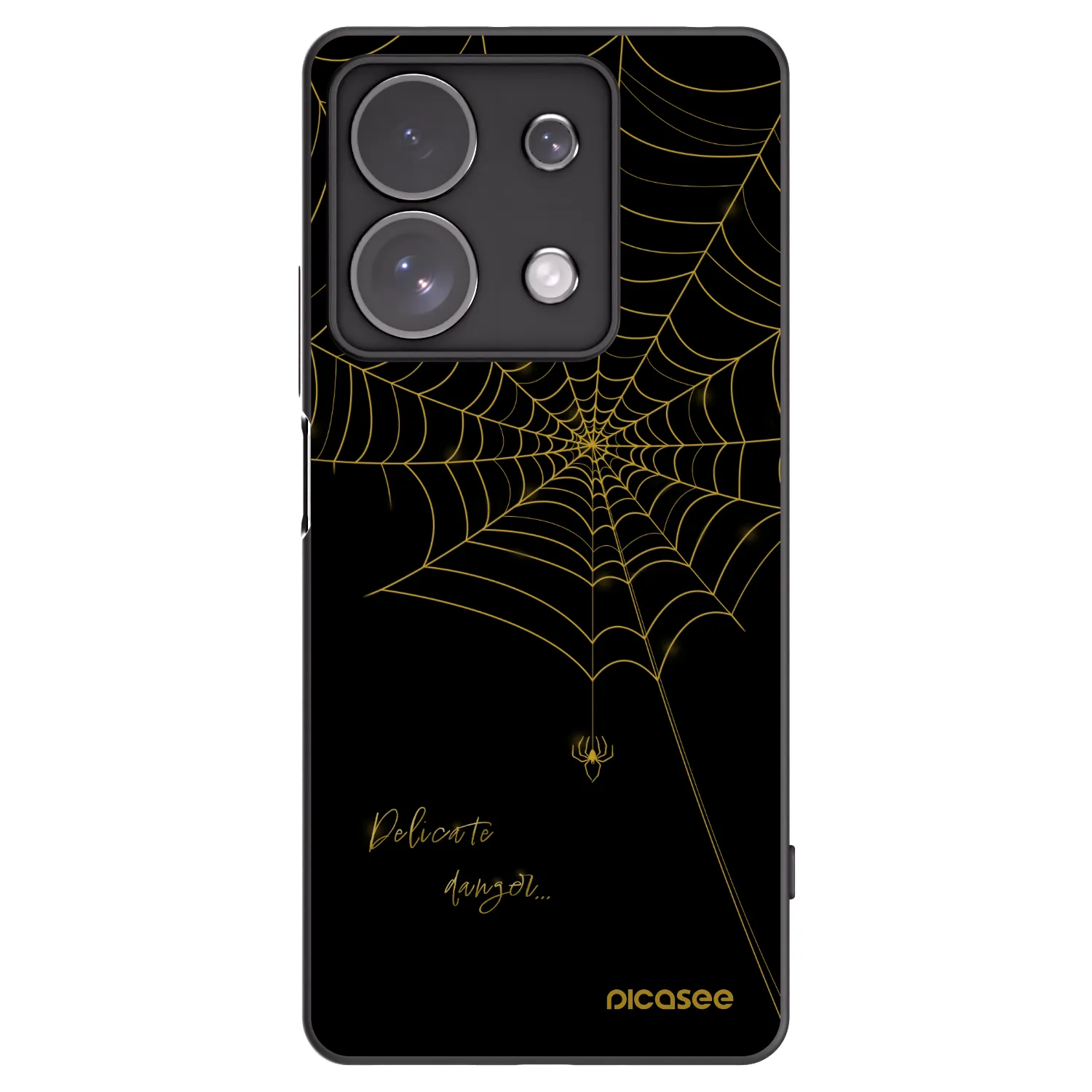 Picasee silikonowe czarne etui na Xiaomi Redmi Note 13 Pro 4G - Delicate danger