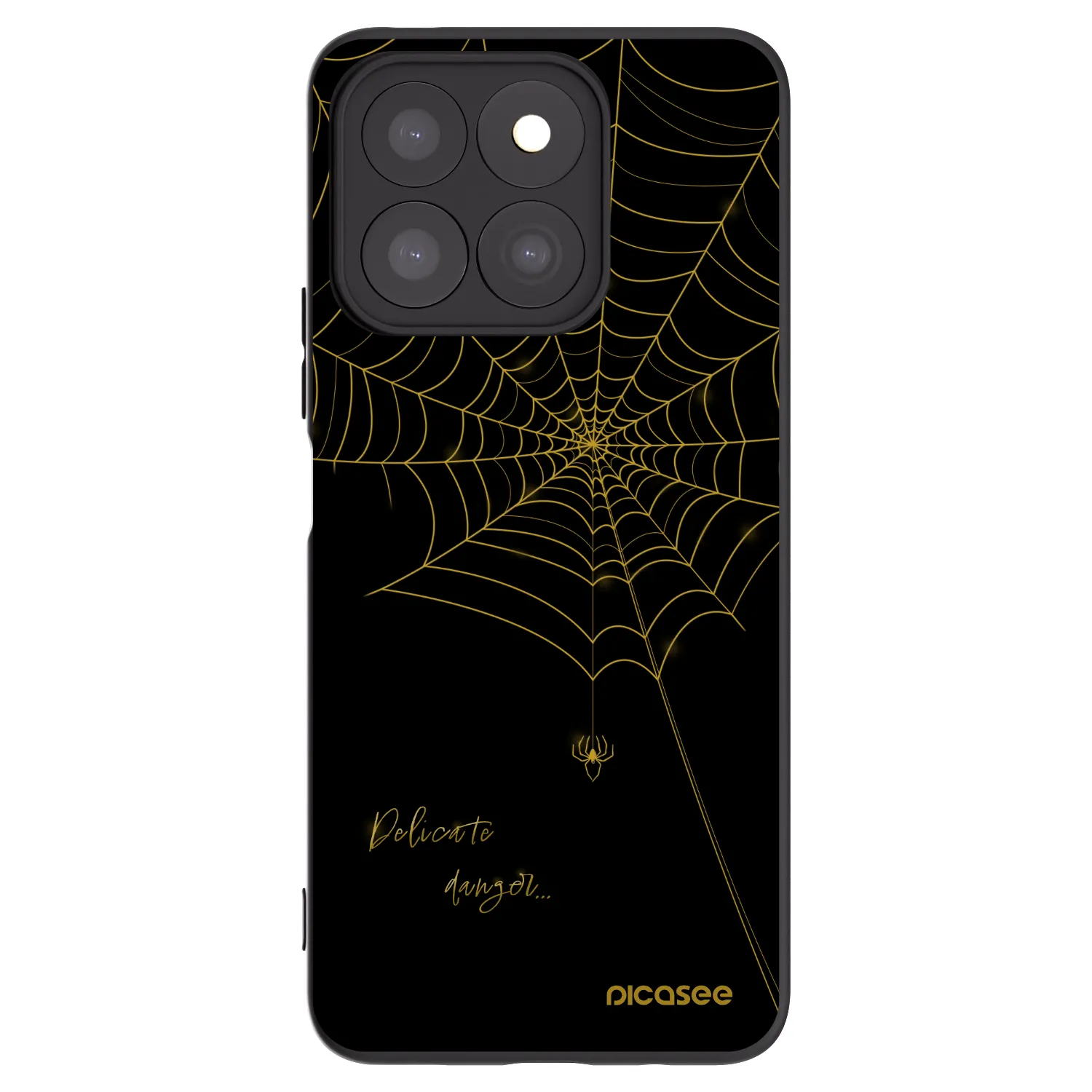 Picasee silikonowe czarne etui na Honor X8b - Delicate danger
