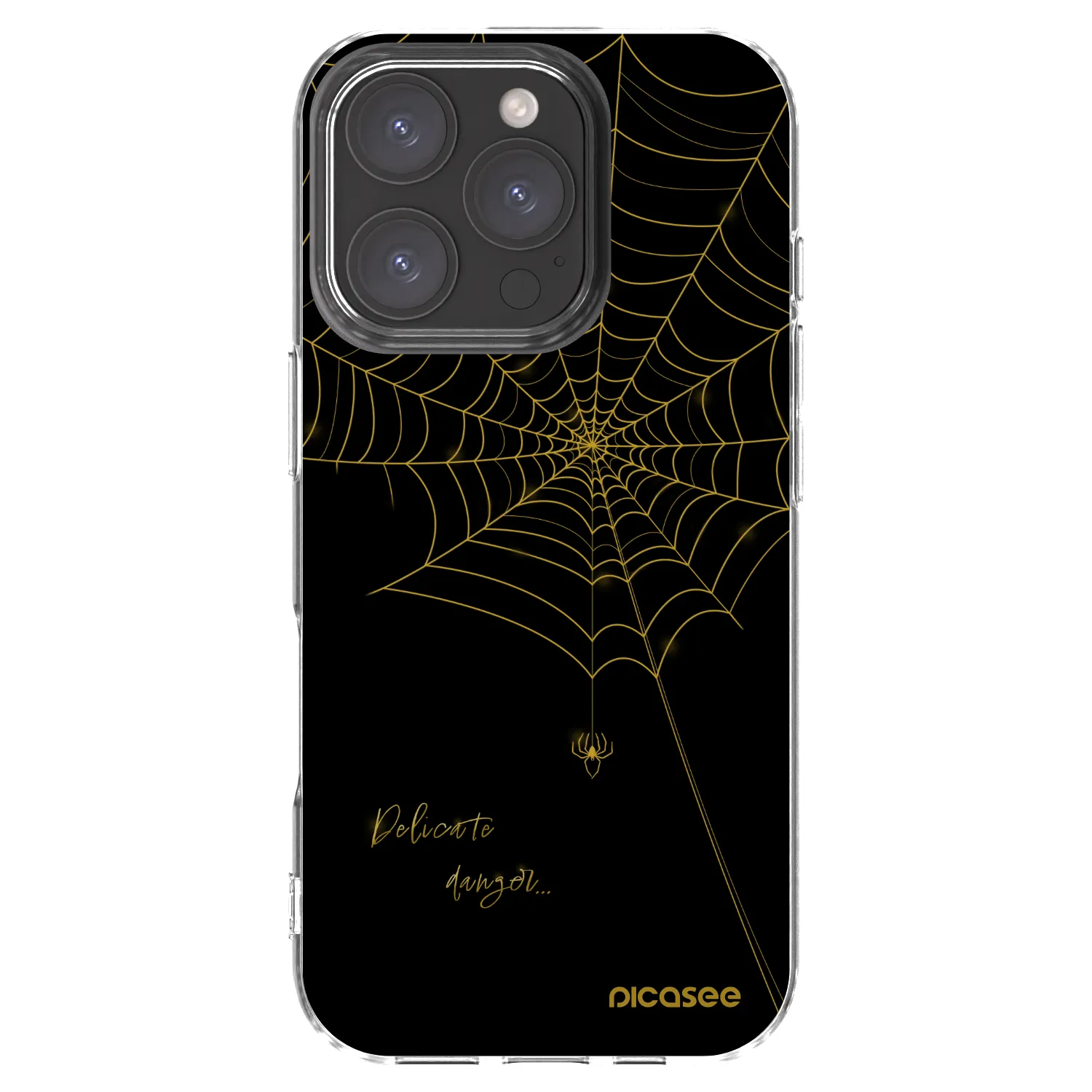 Picasee silikonowe przeźroczyste etui na Apple iPhone 16 Pro - Delicate danger