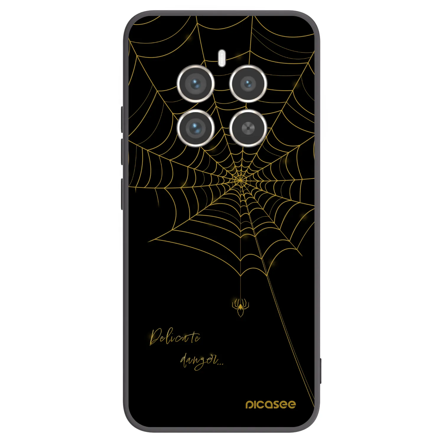 Picasee silikonowe czarne etui na Realme 12 Pro 5G - Delicate danger