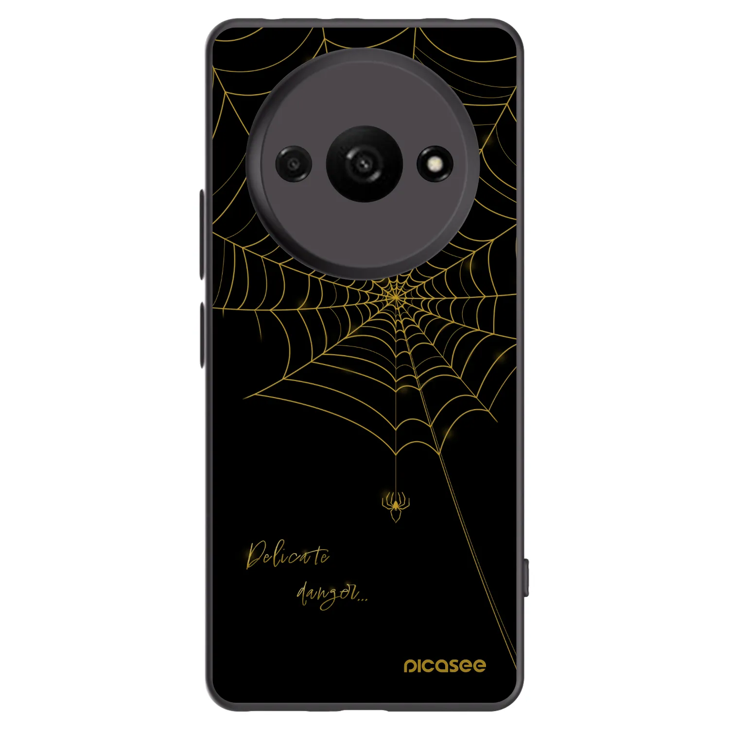 Picasee silikonowe czarne etui na Xiaomi Redmi A3 - Delicate danger