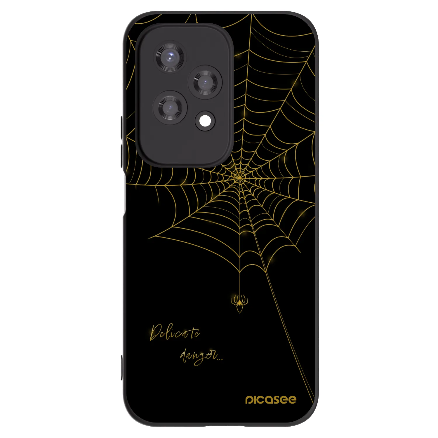 Picasee silikonowe czarne etui na Honor 200 Lite - Delicate danger
