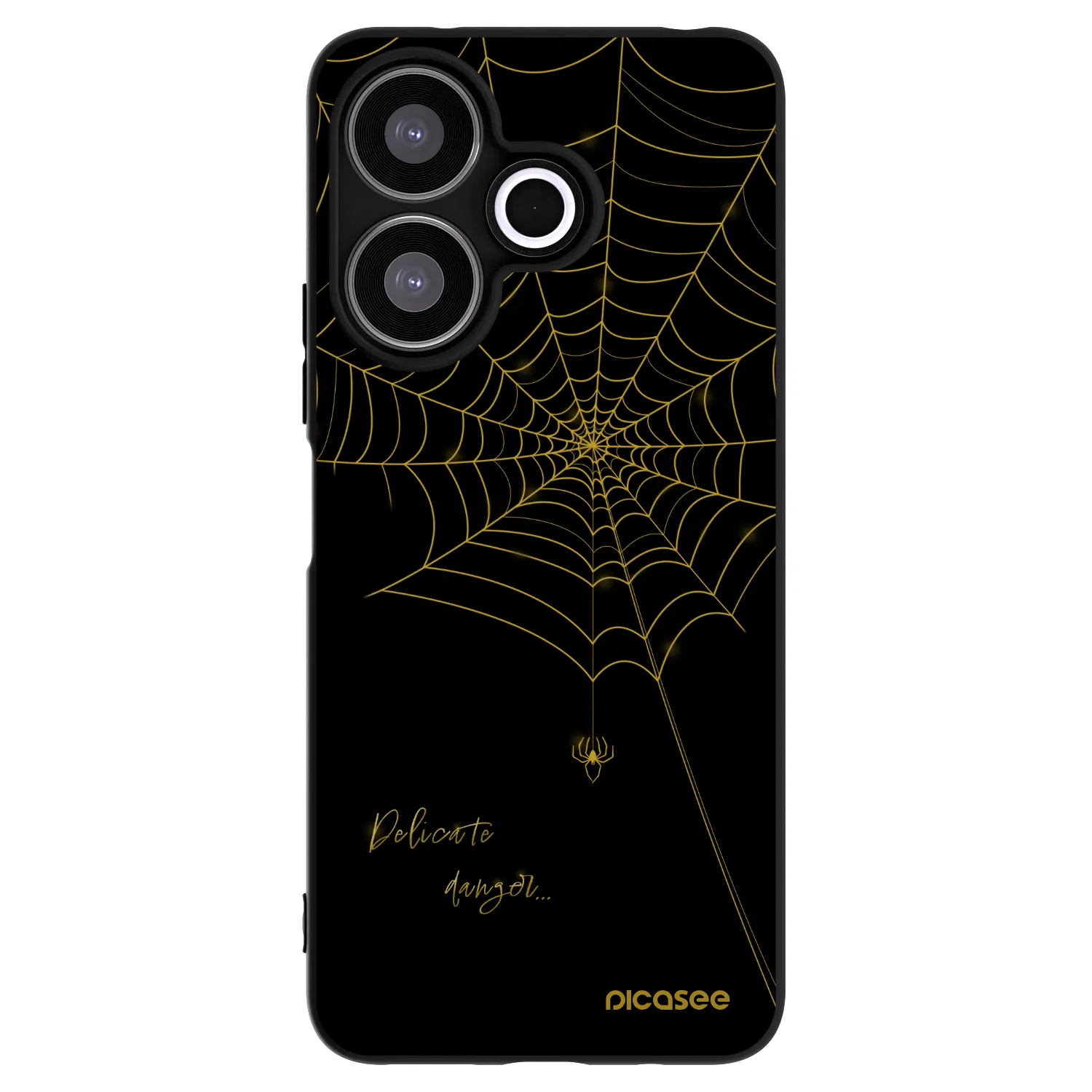 Picasee silikonowe czarne etui na Xiaomi Redmi 13 4G - Delicate danger