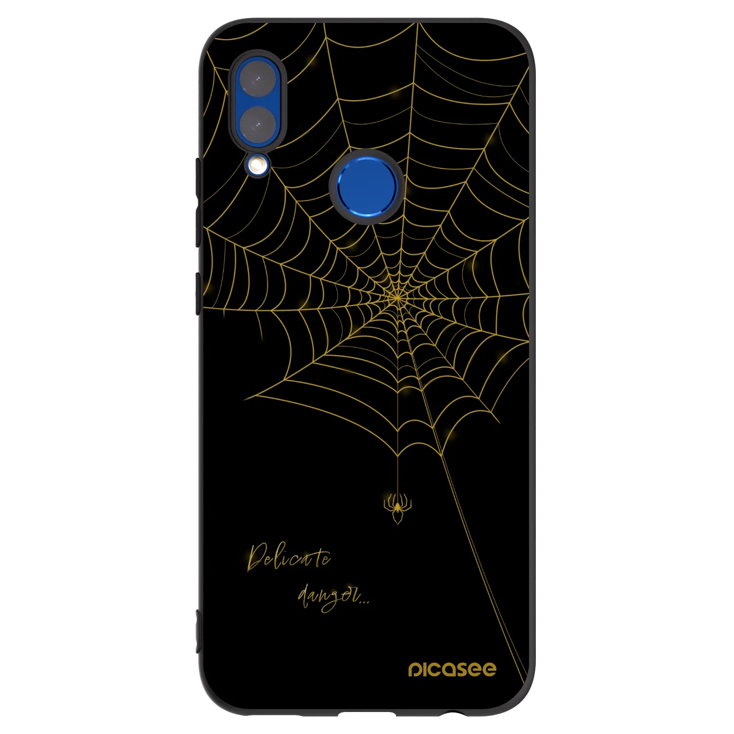 Picasee silikonowe czarne etui na Honor 10 Lite - Delicate danger