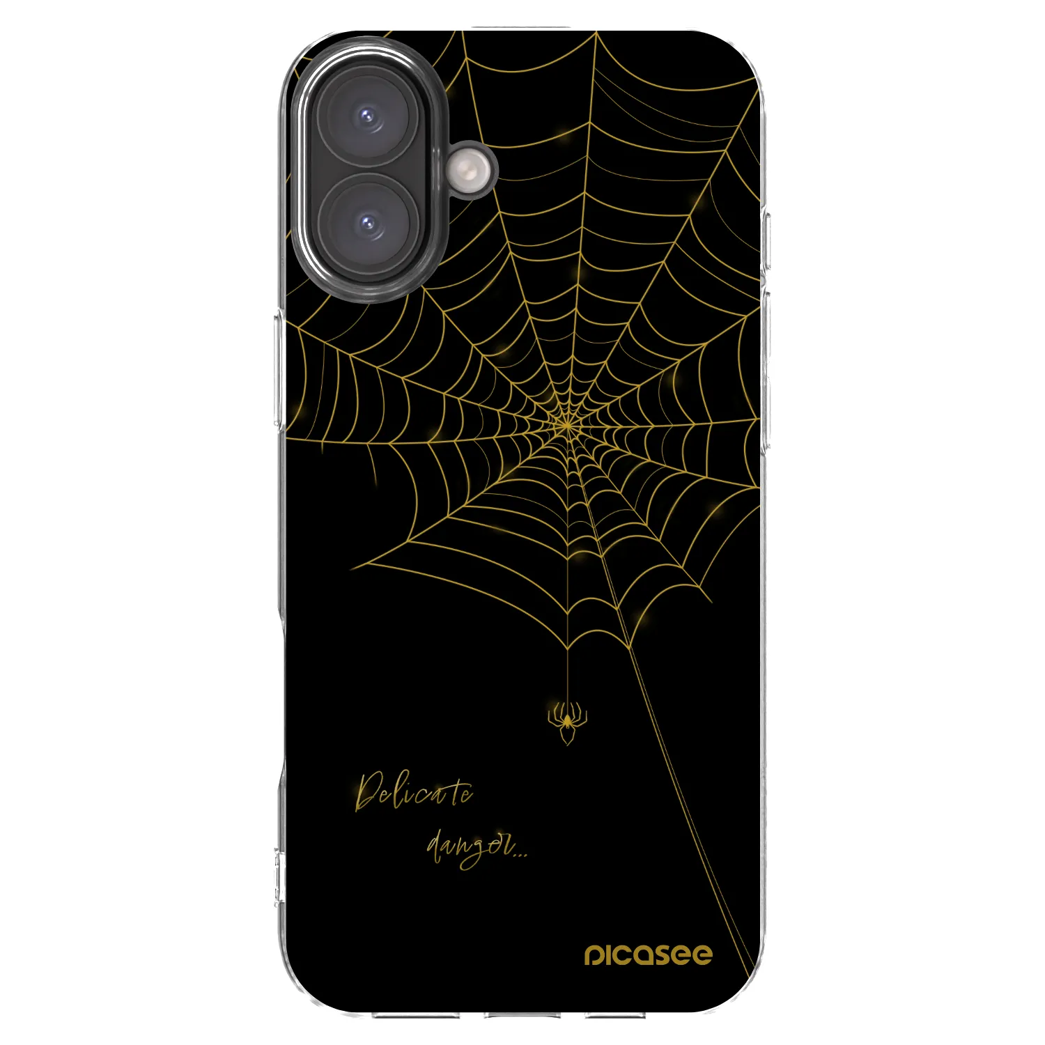 Picasee silikonowe przeźroczyste etui na Apple iPhone 16 Plus - Delicate danger