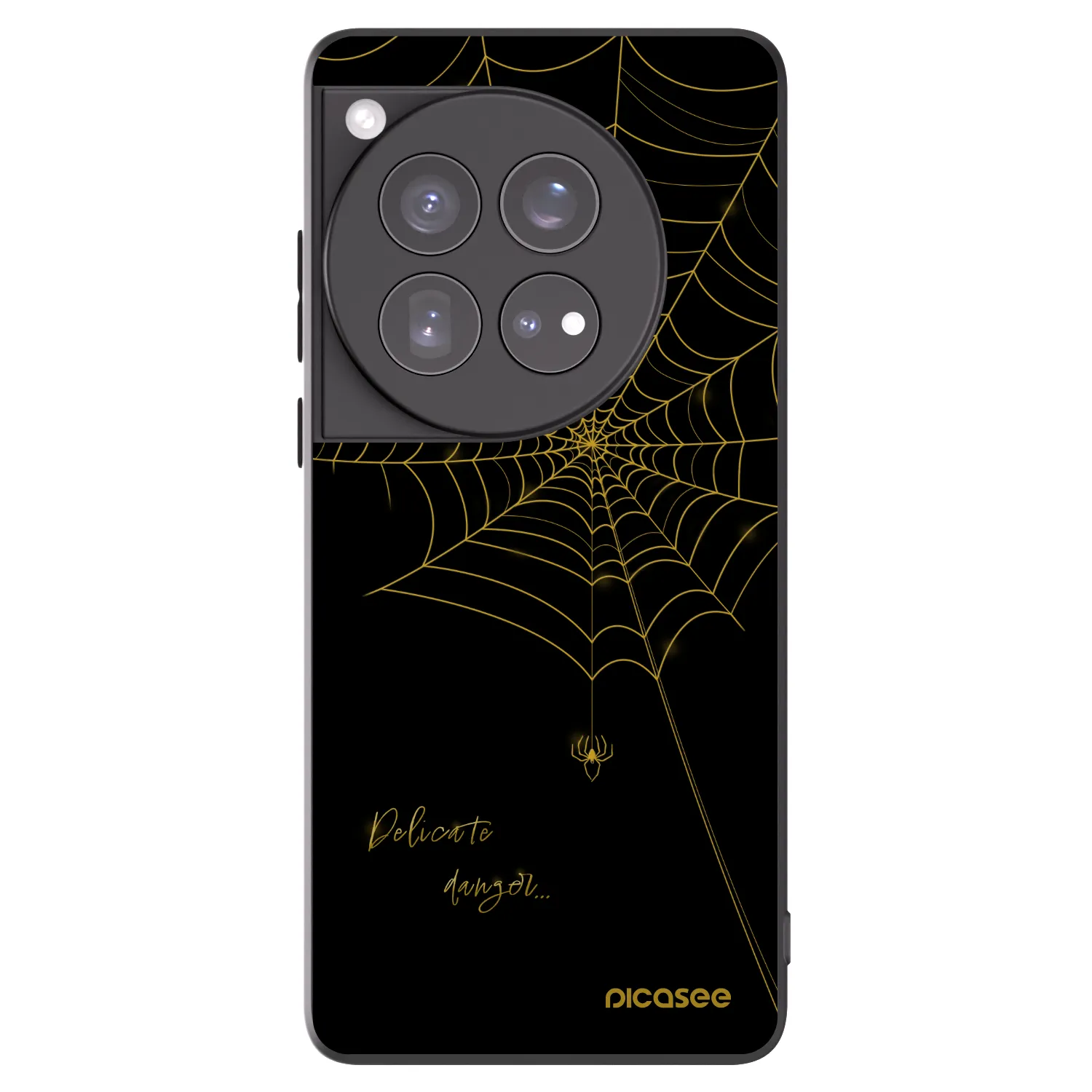 Picasee silikonowe czarne etui na OnePlus 12 5G - Delicate danger