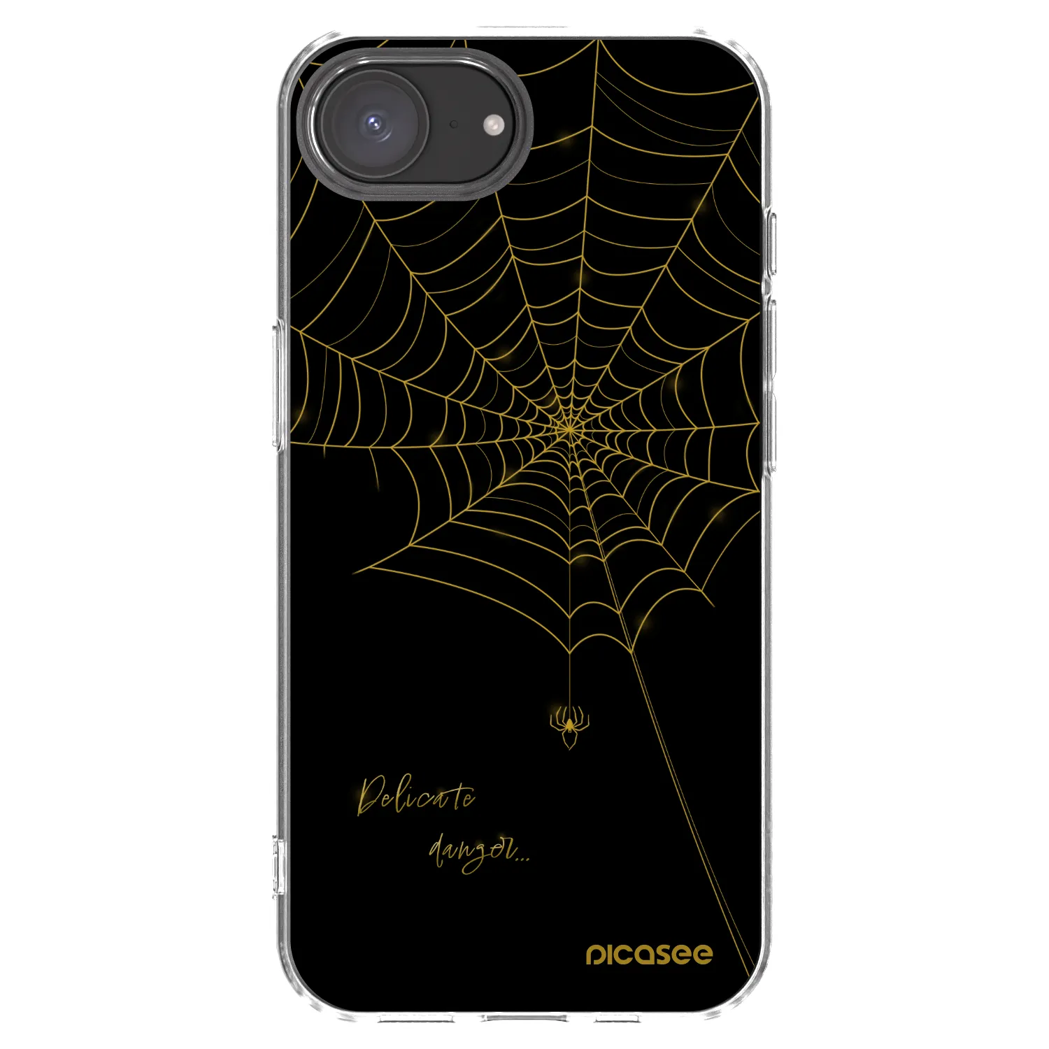 Picasee silikonowe przeźroczyste etui na Apple iPhone 16e - Delicate danger