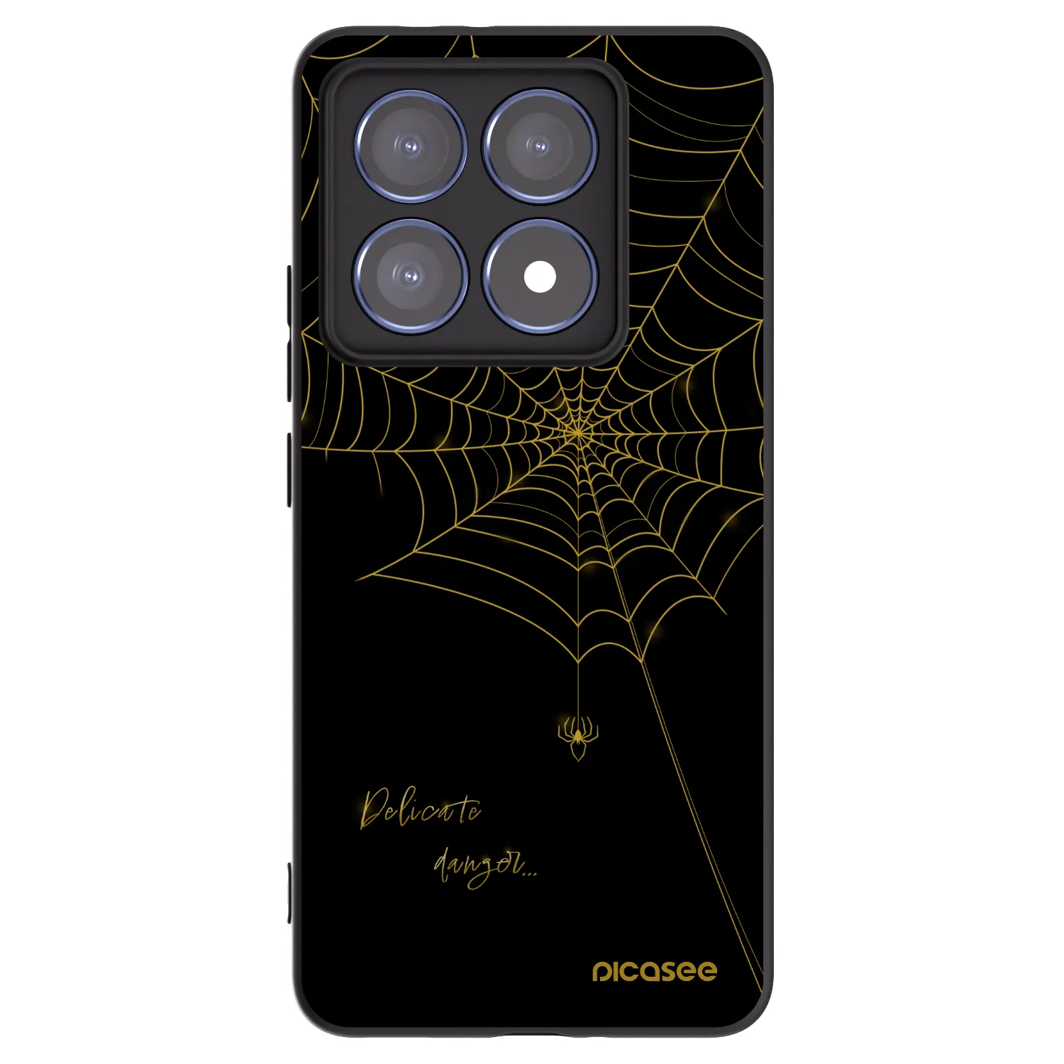 Picasee silikonowe czarne etui na Xiaomi 14T Pro - Delicate danger