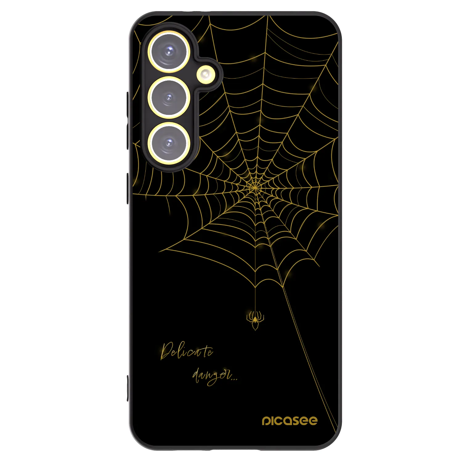 Picasee silikonowe czarne etui na Samsung Galaxy S24 FE S721B - Delicate danger