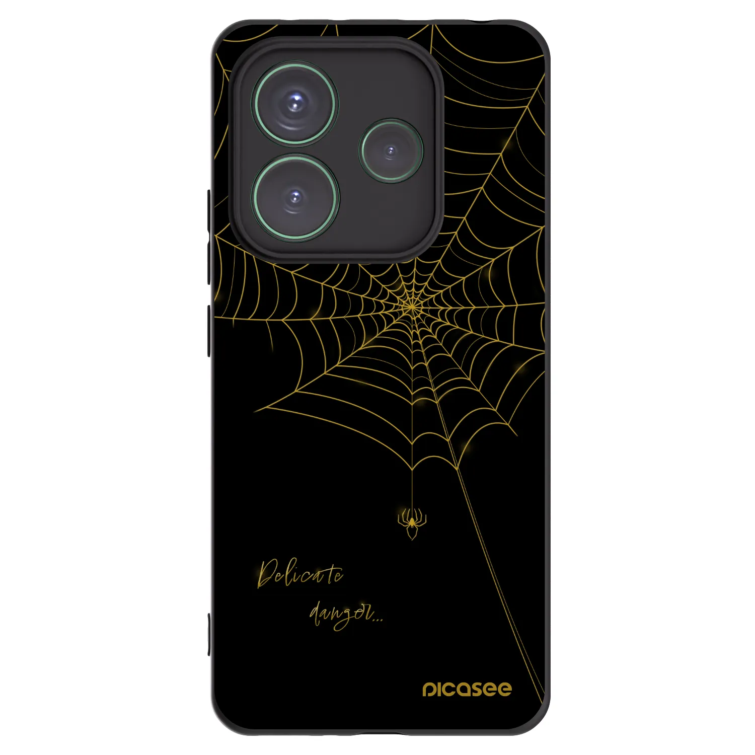 Picasee silikonowe czarne etui na Xiaomi Redmi Note 14 5G - Delicate danger