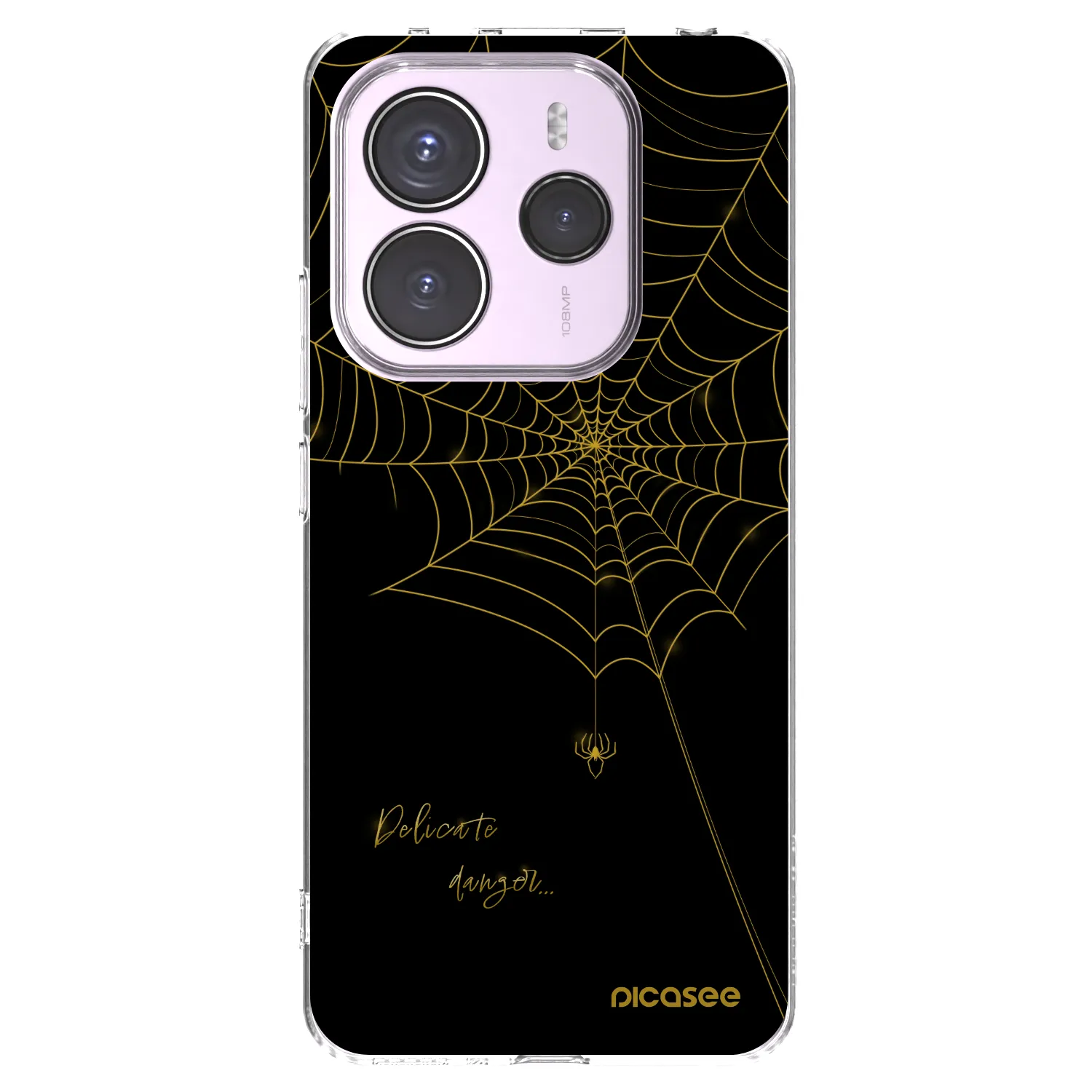 Picasee silikonowe przeźroczyste etui na Xiaomi Redmi Note 14 5G - Delicate danger