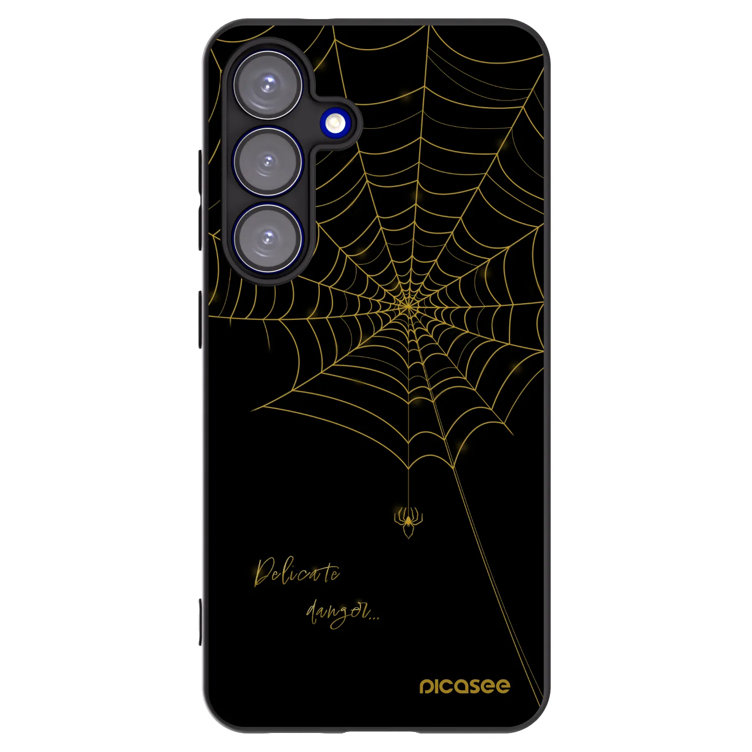 Picasee silikonowe czarne etui na Samsung Galaxy S25 5G - Delicate danger