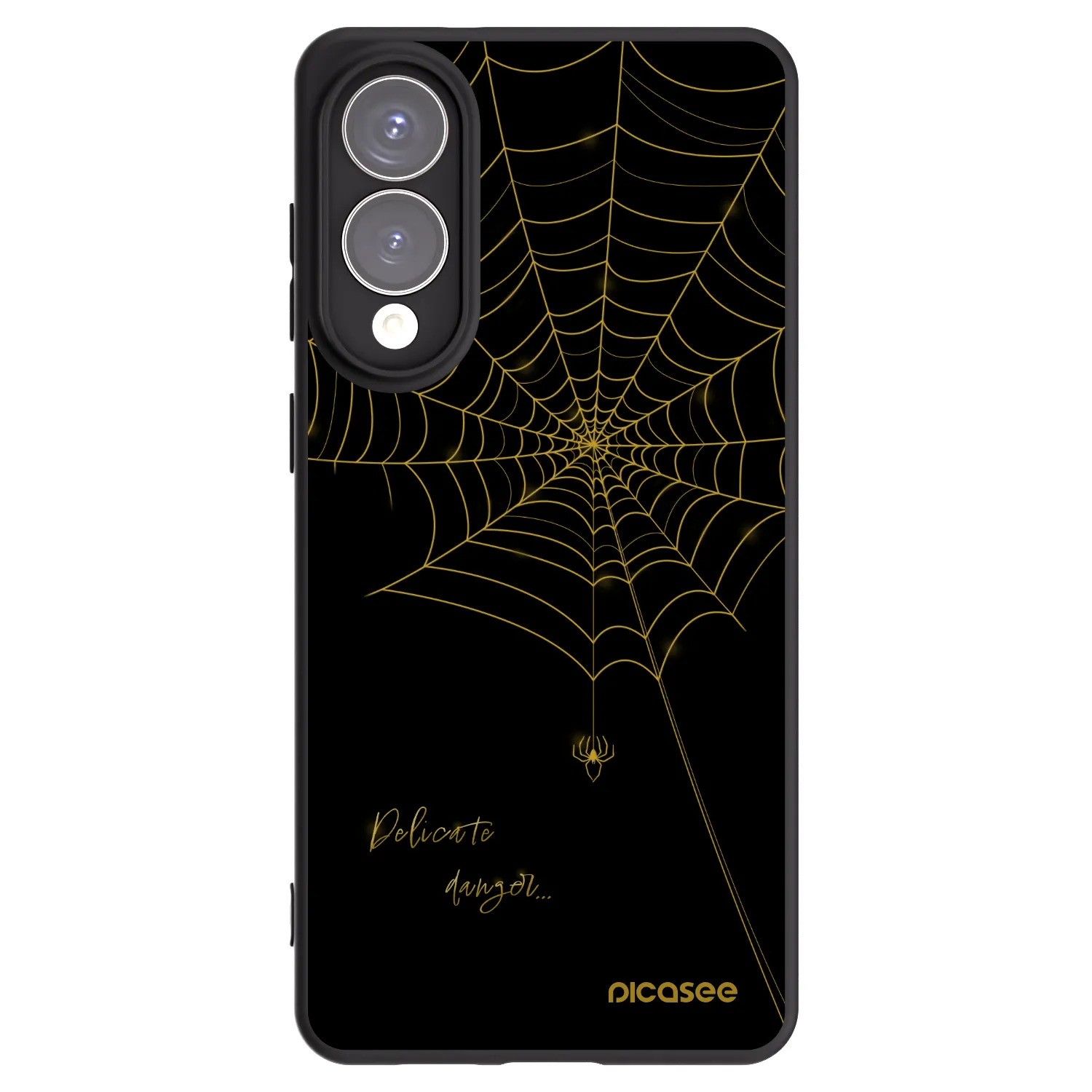 Picasee silikonowe czarne etui na Samsung Galaxy S25 Edge 5G - Delicate danger