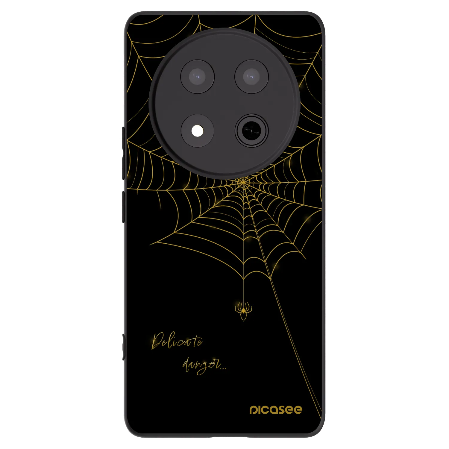 Picasee silikonowe czarne etui na Honor Magic7 Lite 5G - Delicate danger