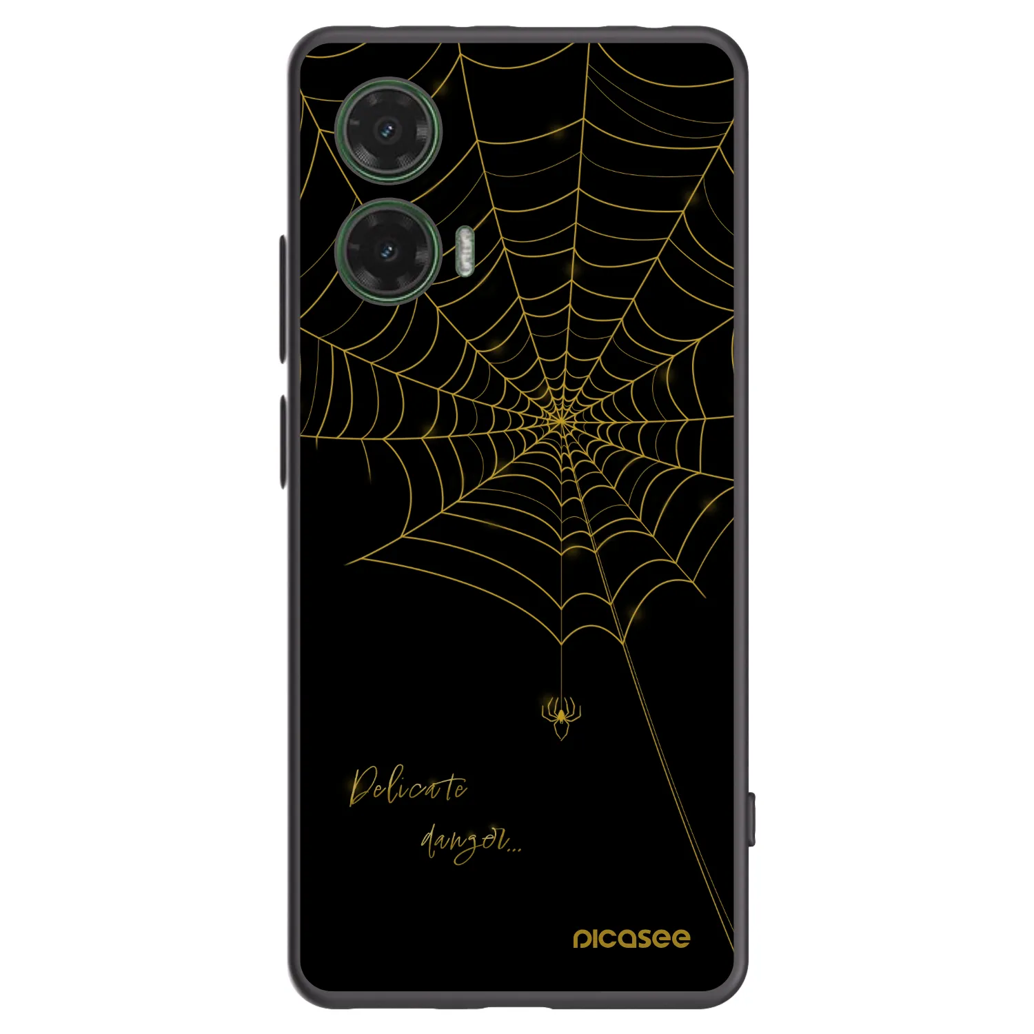 Picasee silikonowe czarne etui na Motorola Moto G35 5G - Delicate danger