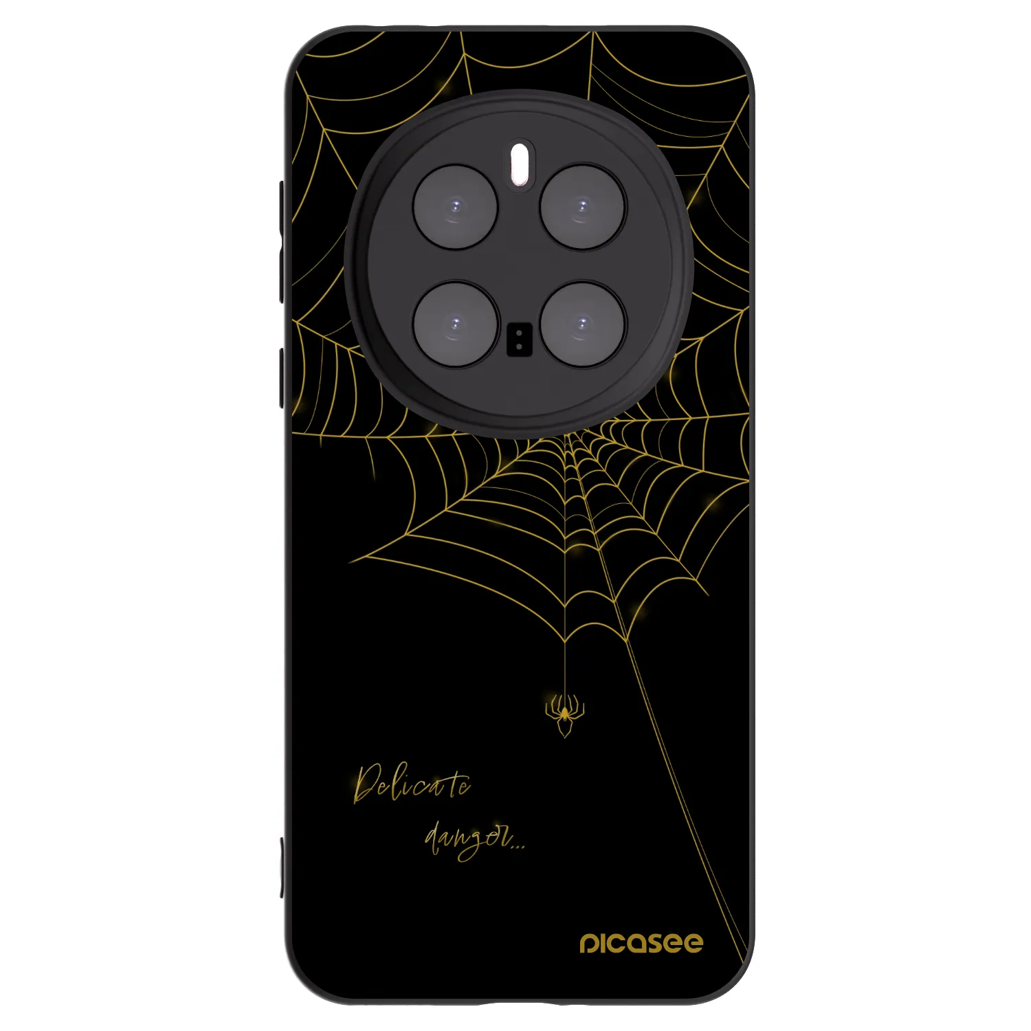 Picasee silikonowe czarne etui na Honor Magic7 Pro 5G - Delicate danger