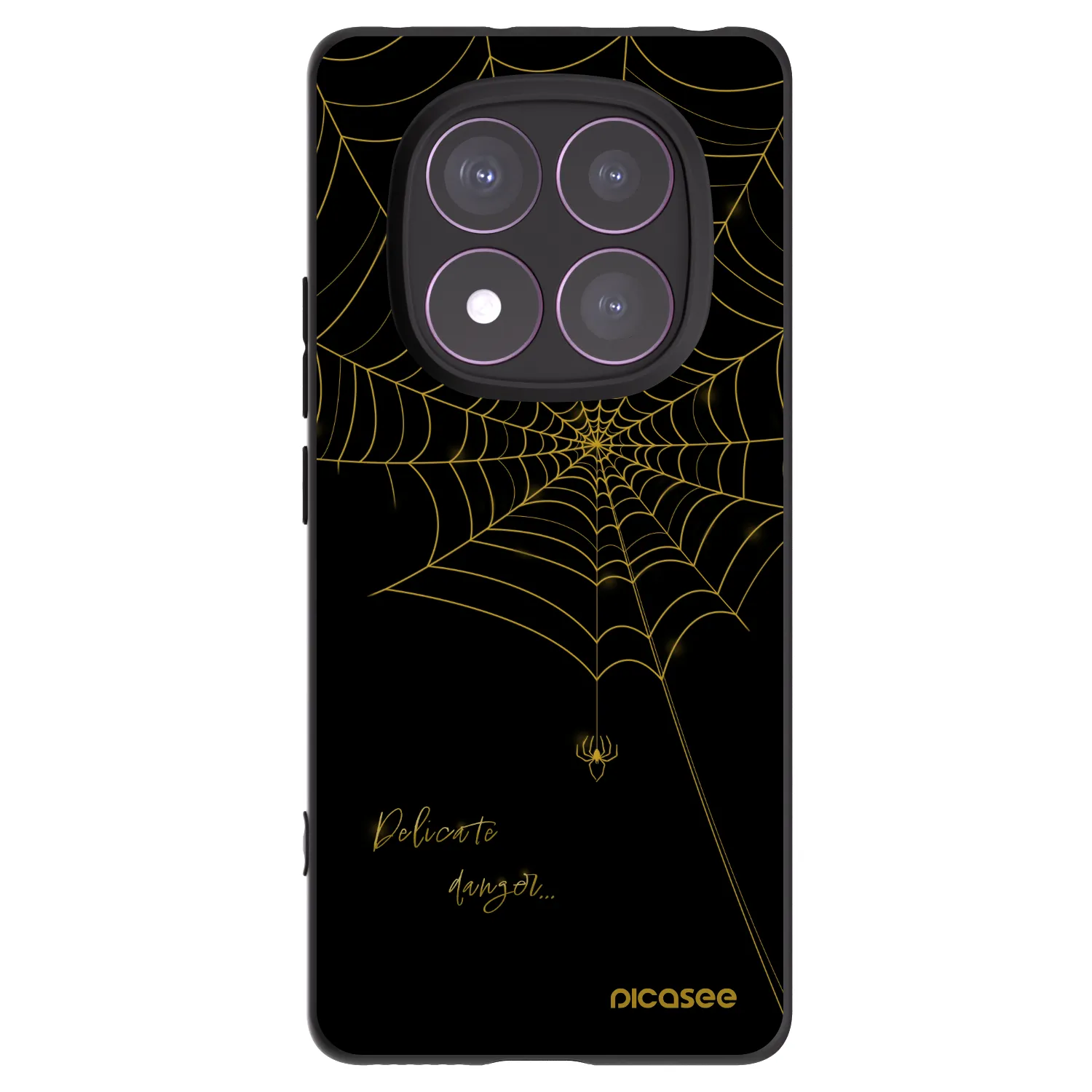 Picasee silikonowe czarne etui na Xiaomi Redmi Note 14 Pro 4G - Delicate danger