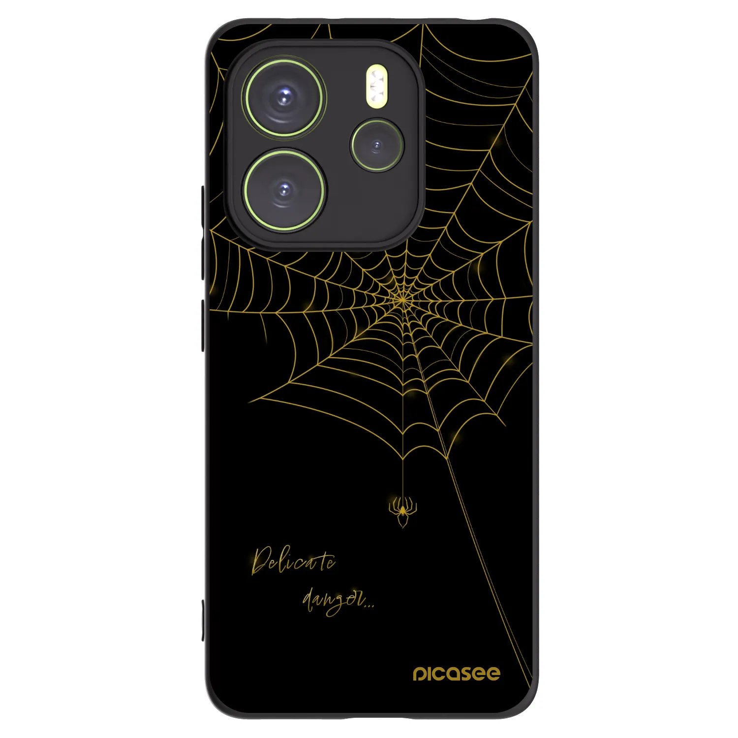Picasee silikonowe czarne etui na Xiaomi Redmi Note 14 4G - Delicate danger
