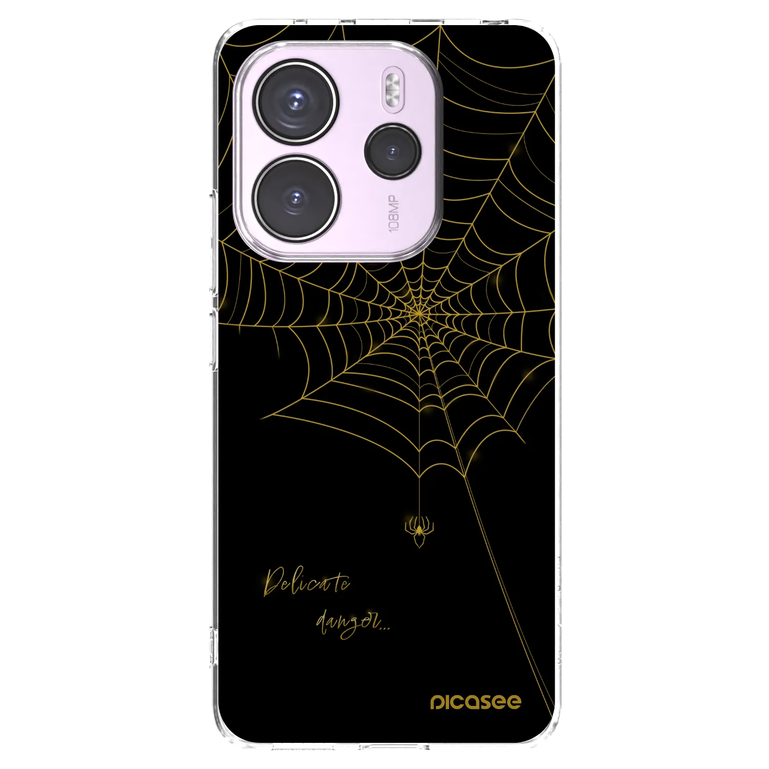 Picasee silikonowe przeźroczyste etui na Xiaomi Redmi Note 14 4G - Delicate danger