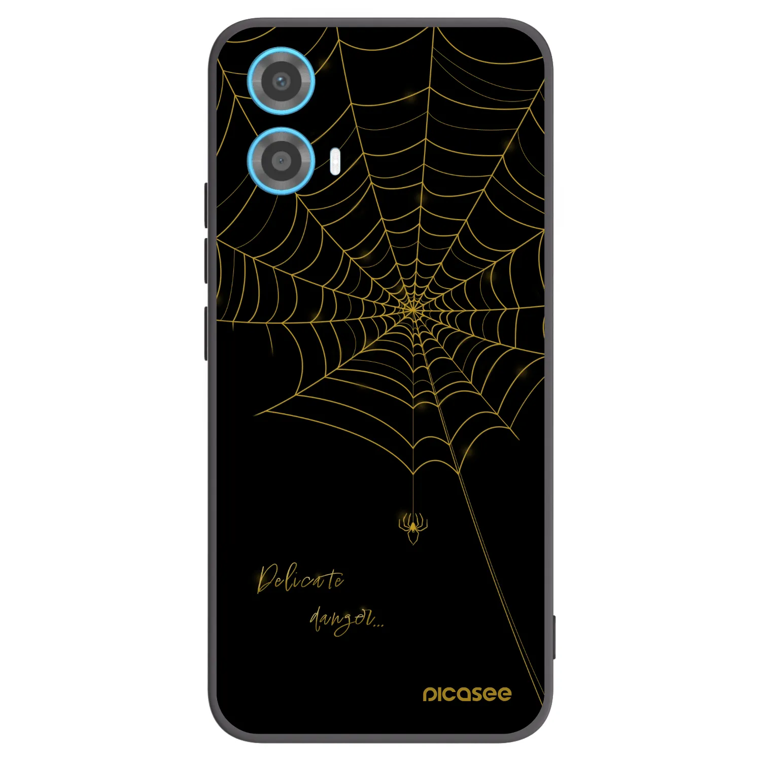 Picasee silikonowe czarne etui na Motorola Moto G34 5G - Delicate danger