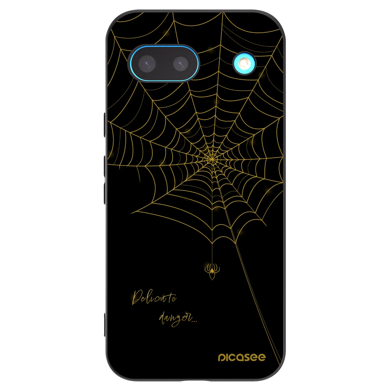 Picasee silikonowe czarne etui na Google Pixel 8a - Delicate danger