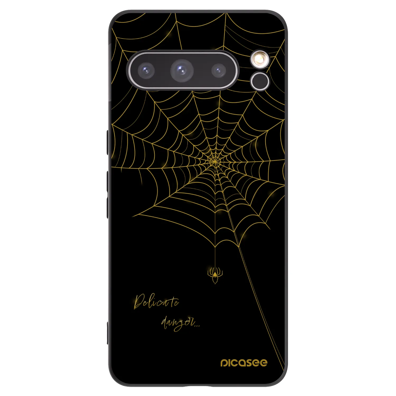 Picasee silikonowe czarne etui na Google Pixel 8 Pro - Delicate danger