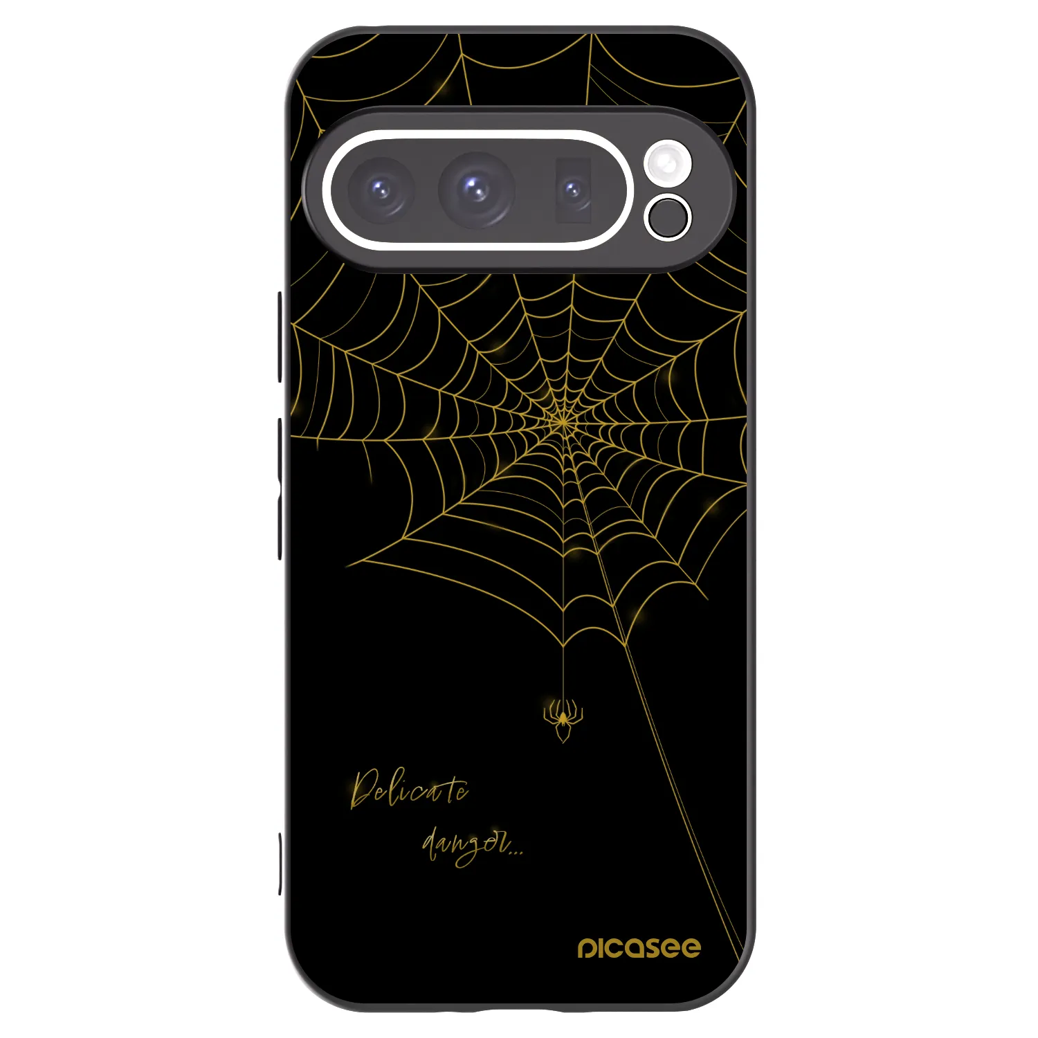 Picasee silikonowe czarne etui na Google Pixel 9 Pro - Delicate danger