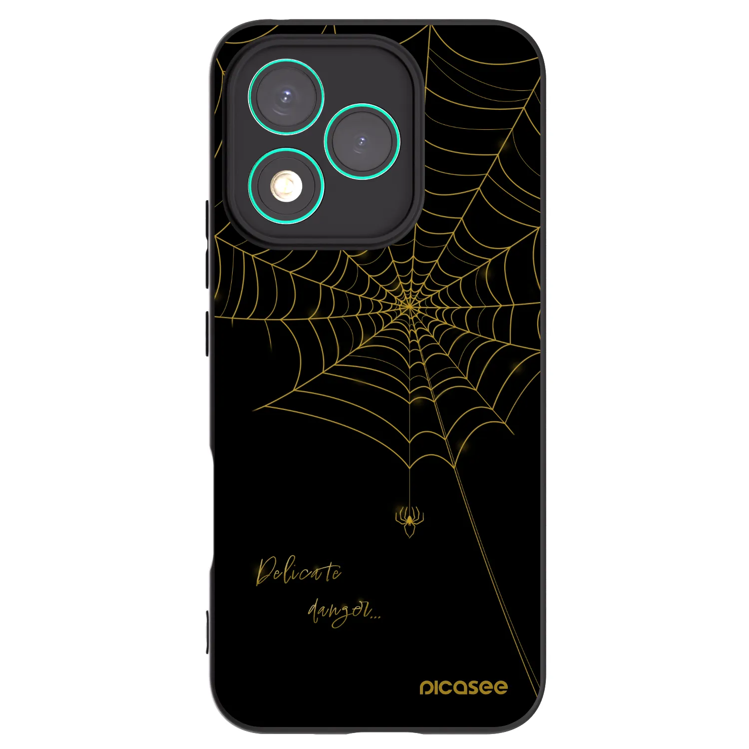 Picasee silikonowe czarne etui na Honor 400 Lite 5G - Delicate danger