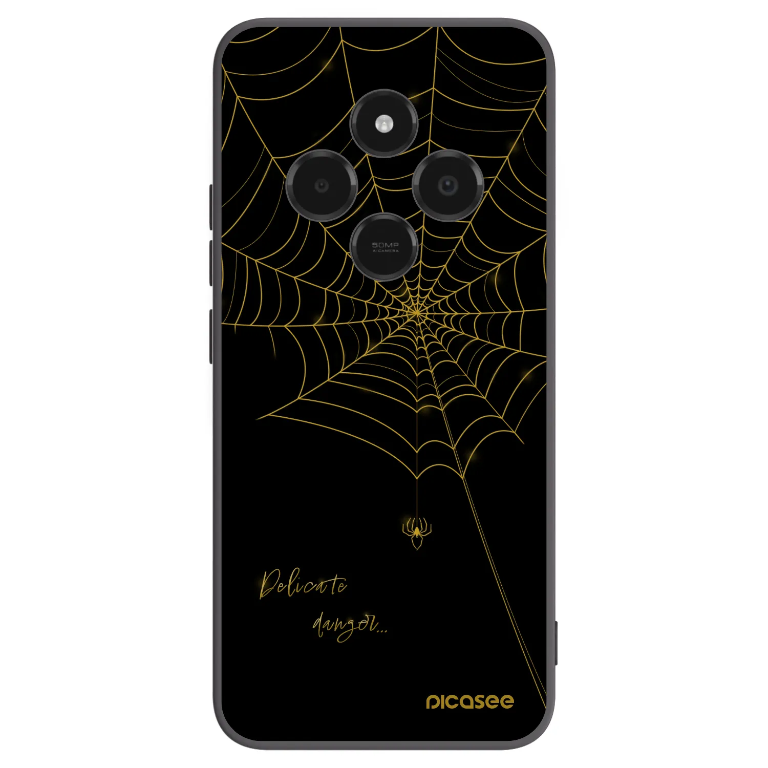 Picasee silikonowe czarne etui na Xiaomi Poco C75 - Delicate danger