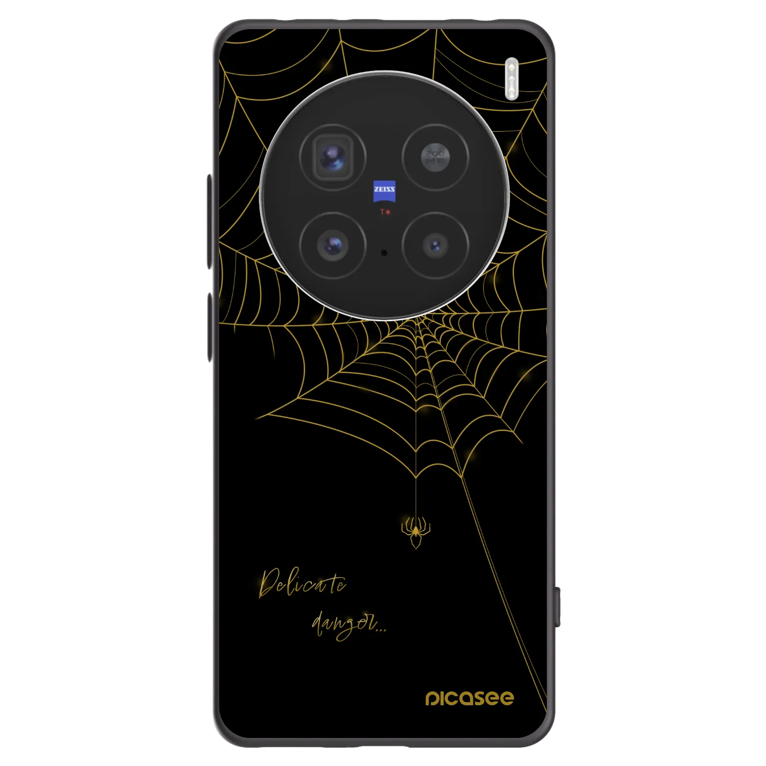 Picasee silikonowe czarne etui na Vivo X200 Pro - Delicate danger