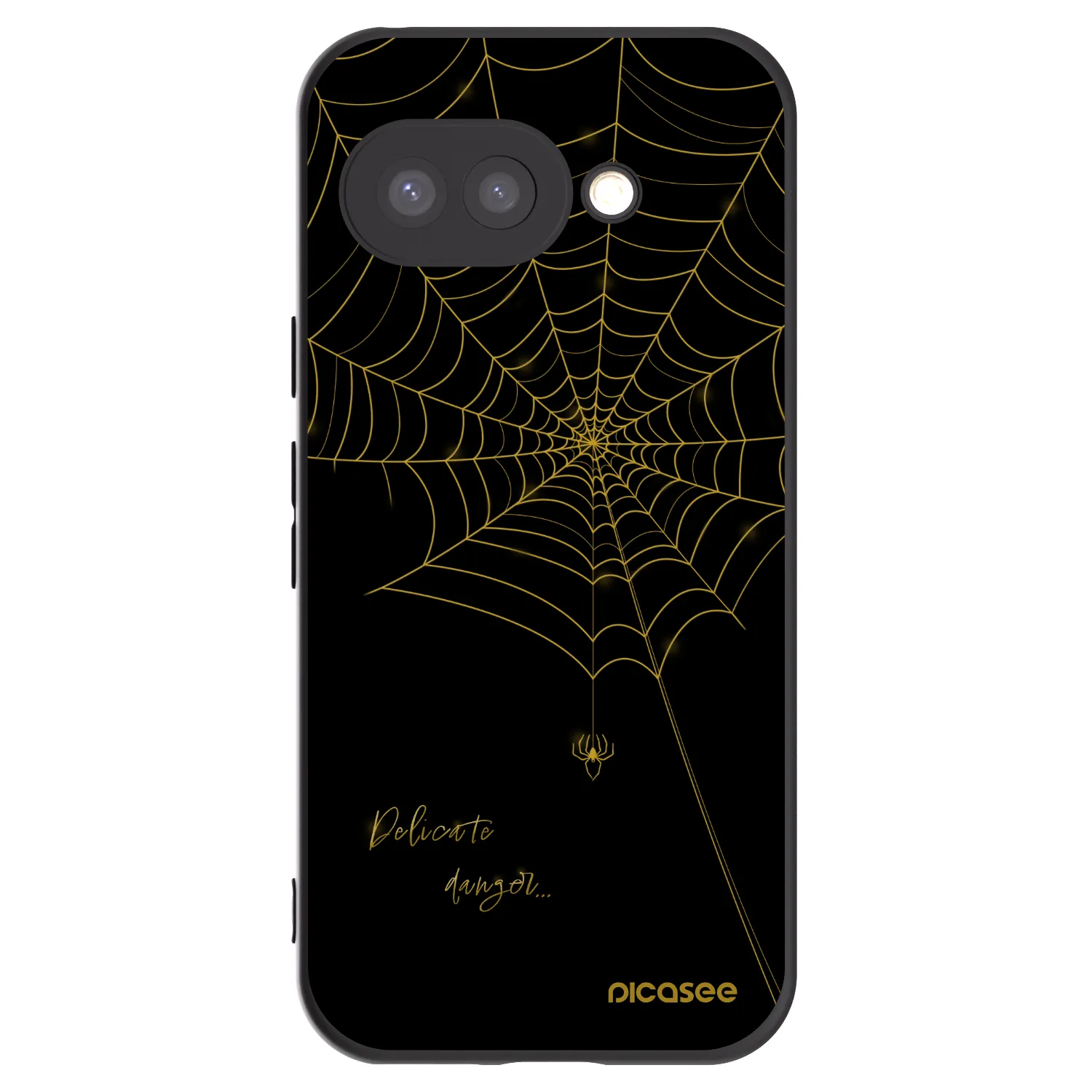 Picasee silikonowe czarne etui na Google Pixel 9a - Delicate danger