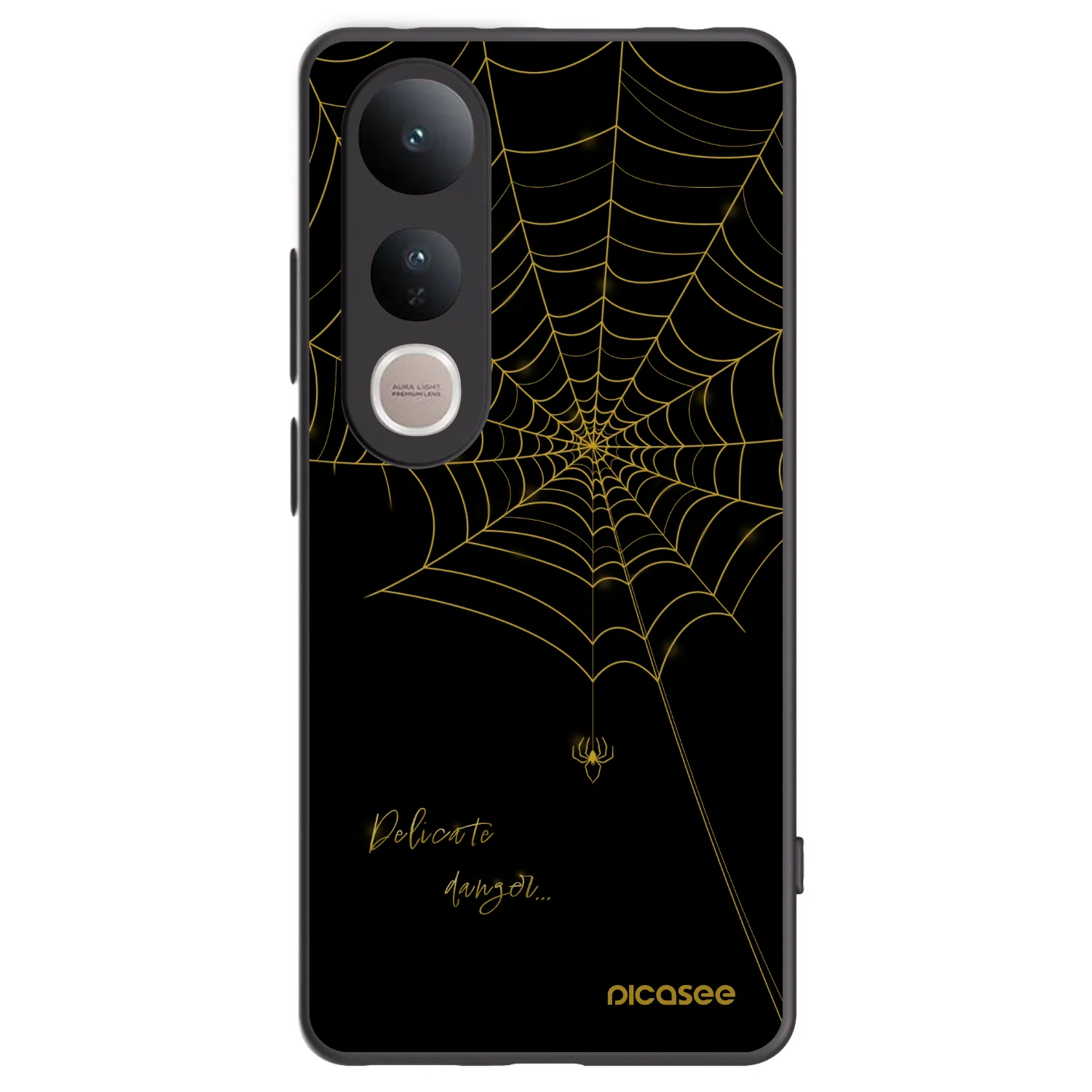 Picasee silikonowe czarne etui na Vivo V50 Lite 5G - Delicate danger