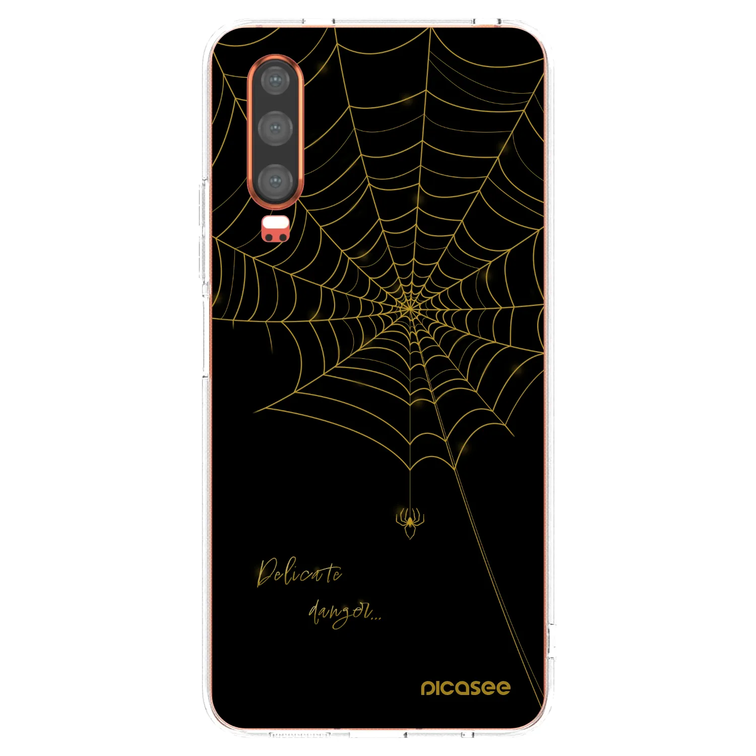 Picasee silikonowe przeźroczyste etui na Huawei P30 - Delicate danger