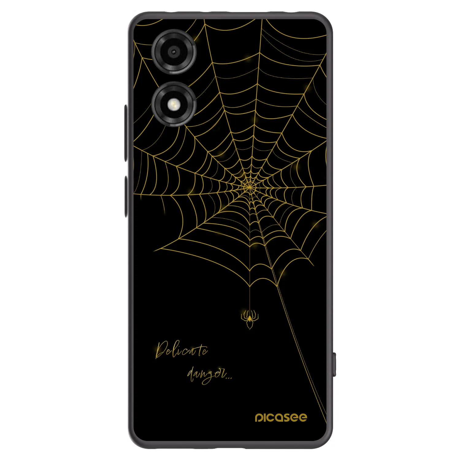 Picasee silikonowe czarne etui na Motorola Moto E14 - Delicate danger