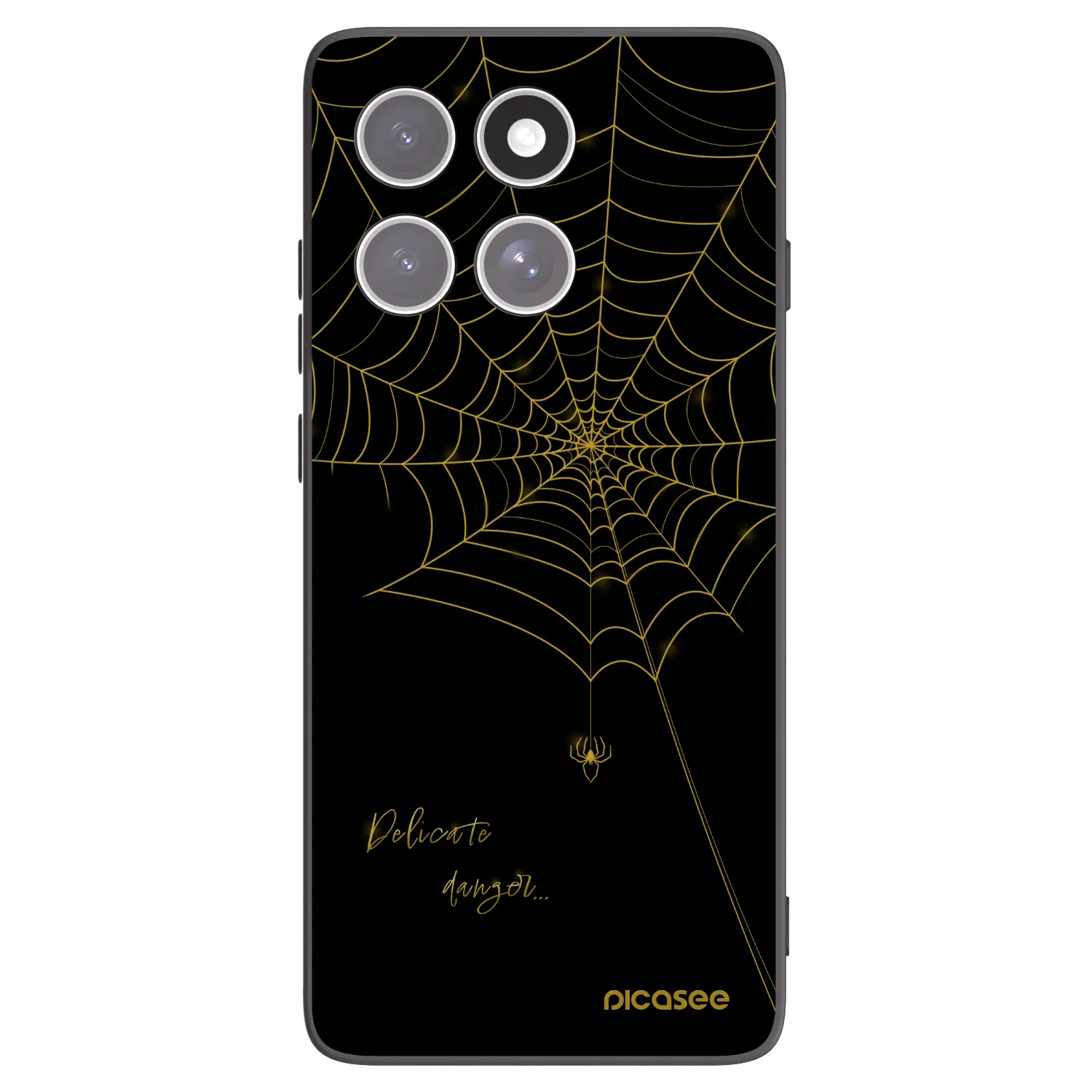 Picasee silikonowe czarne etui na Motorola Edge 60 Pro - Delicate danger