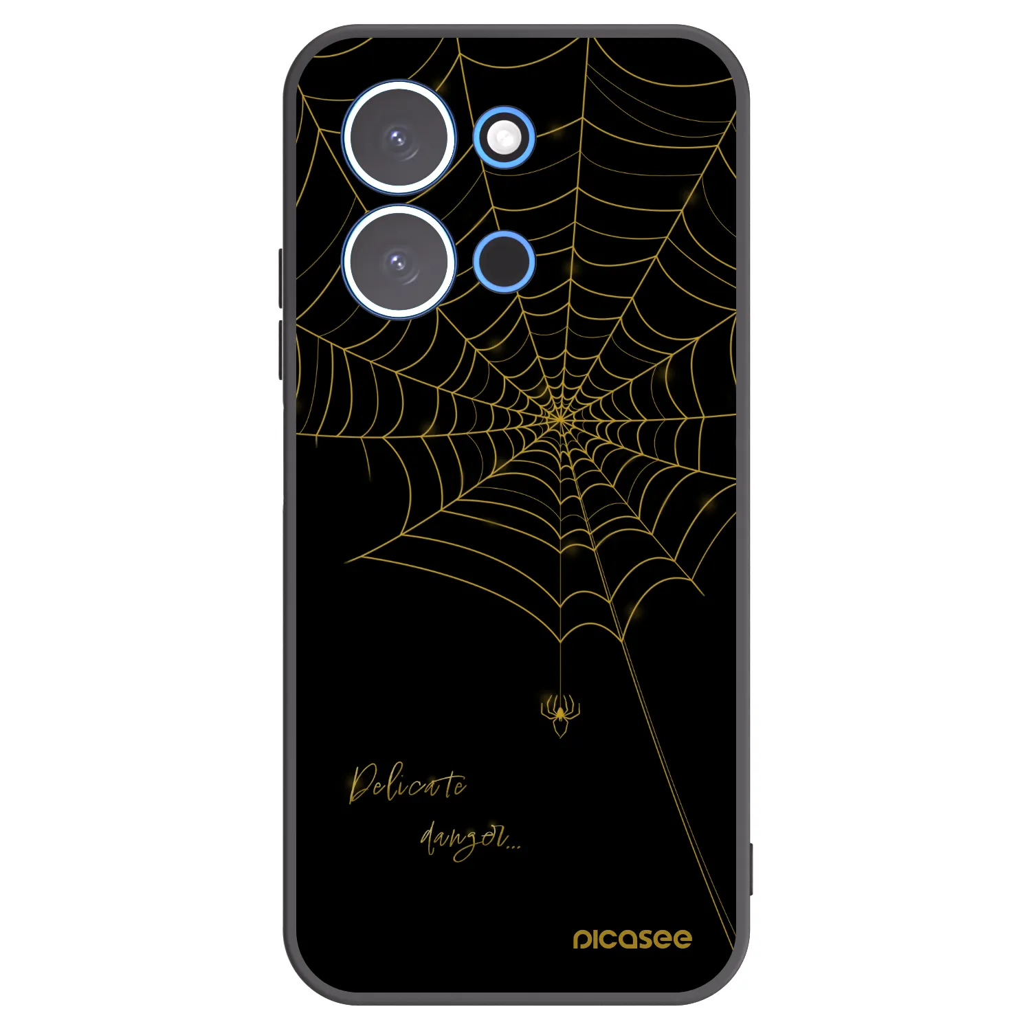 Picasee silikonowe czarne etui na Xiaomi Redmi 15C 4G - Delicate danger