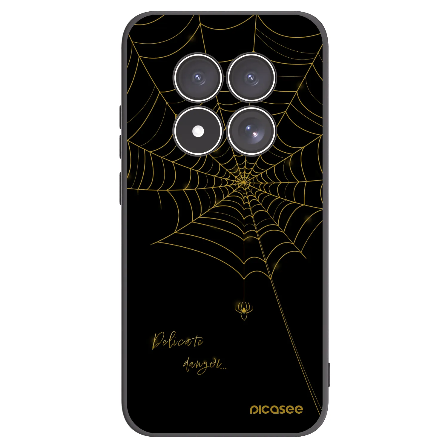 Picasee silikonowe czarne etui na Xiaomi Redmi Note 15 Pro 4G - Delicate danger