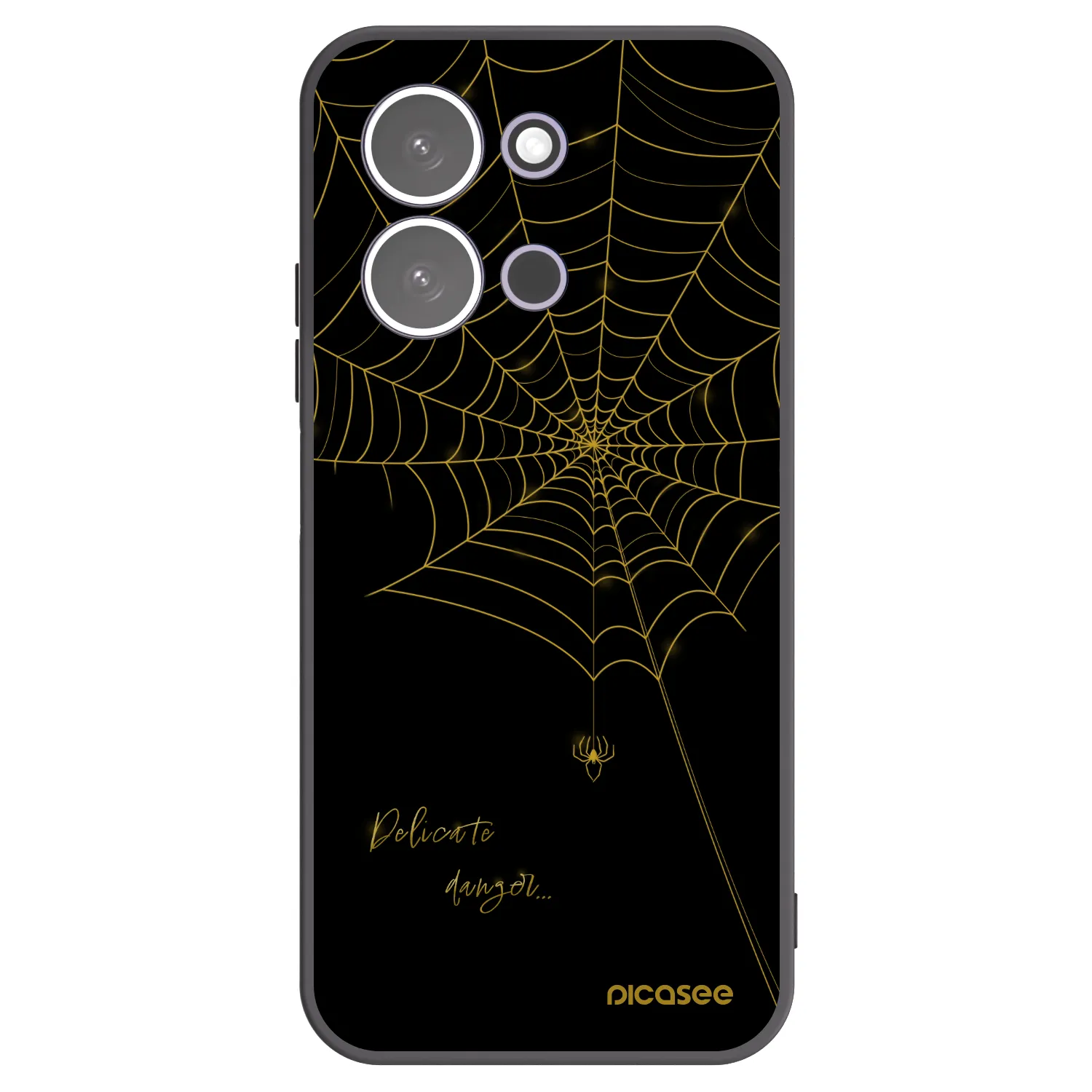 Picasee silikonowe czarne etui na Xiaomi Redmi 15C 5G - Delicate danger