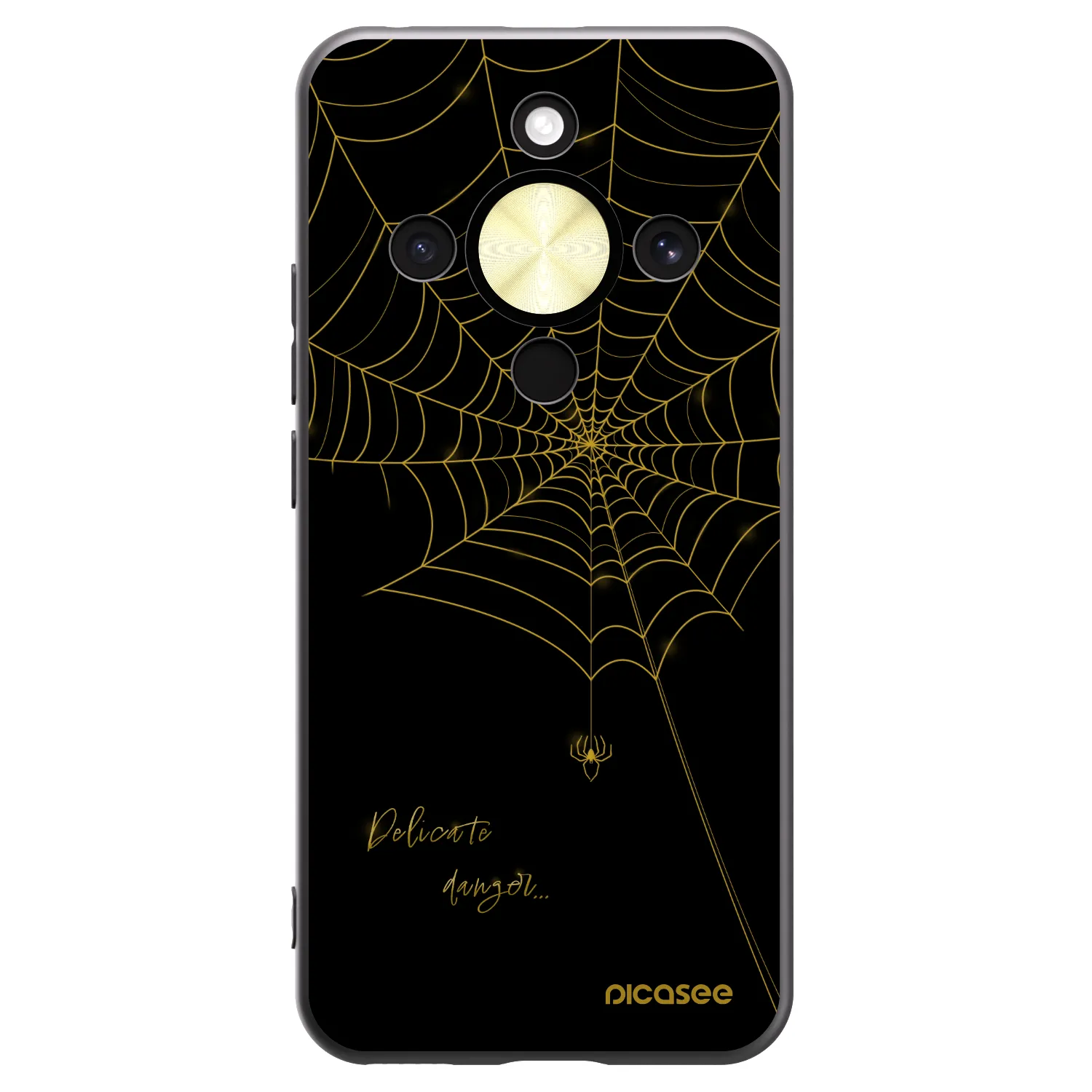 Picasee silikonowe czarne etui na Honor Magic8 Lite 5G - Delicate danger