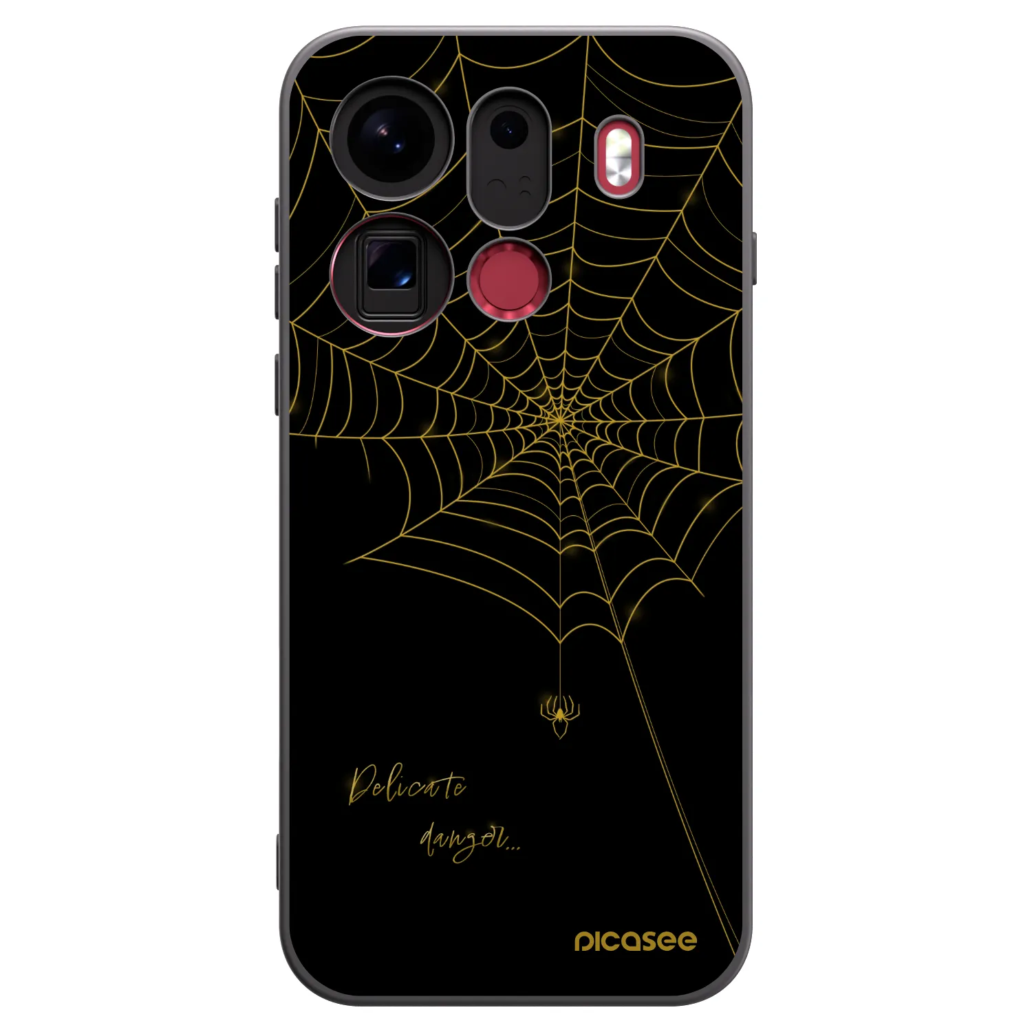 Picasee silikonowe czarne etui na OPPO Find X9 Pro - Delicate danger