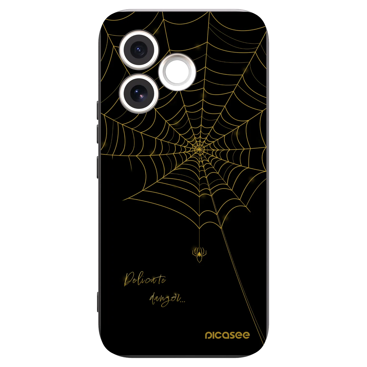 Picasee silikonowe czarne etui na Honor 600 Lite - Delicate danger