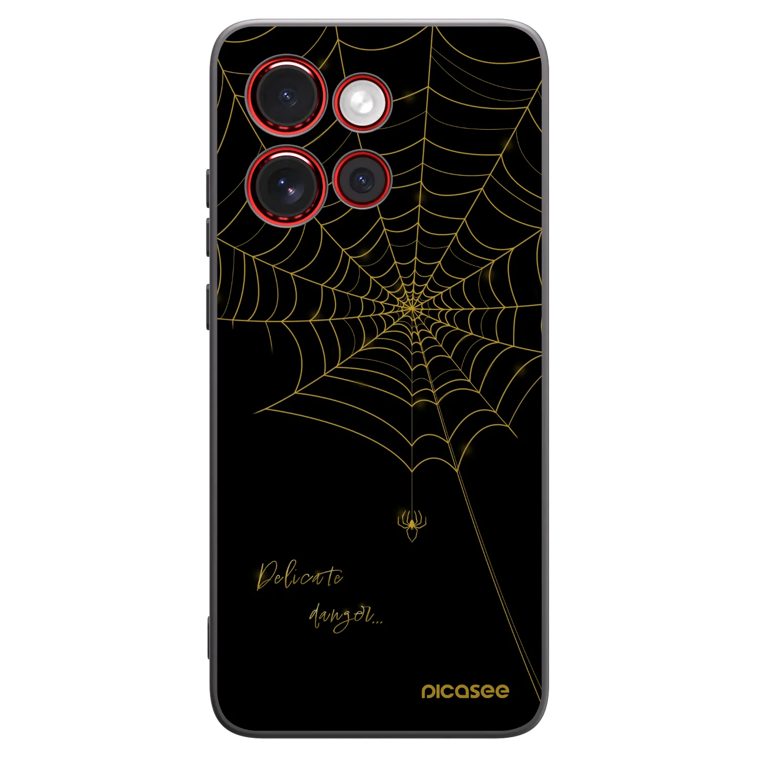 Picasee silikonowe czarne etui na Motorola Edge 60 Neo 5G - Delicate danger