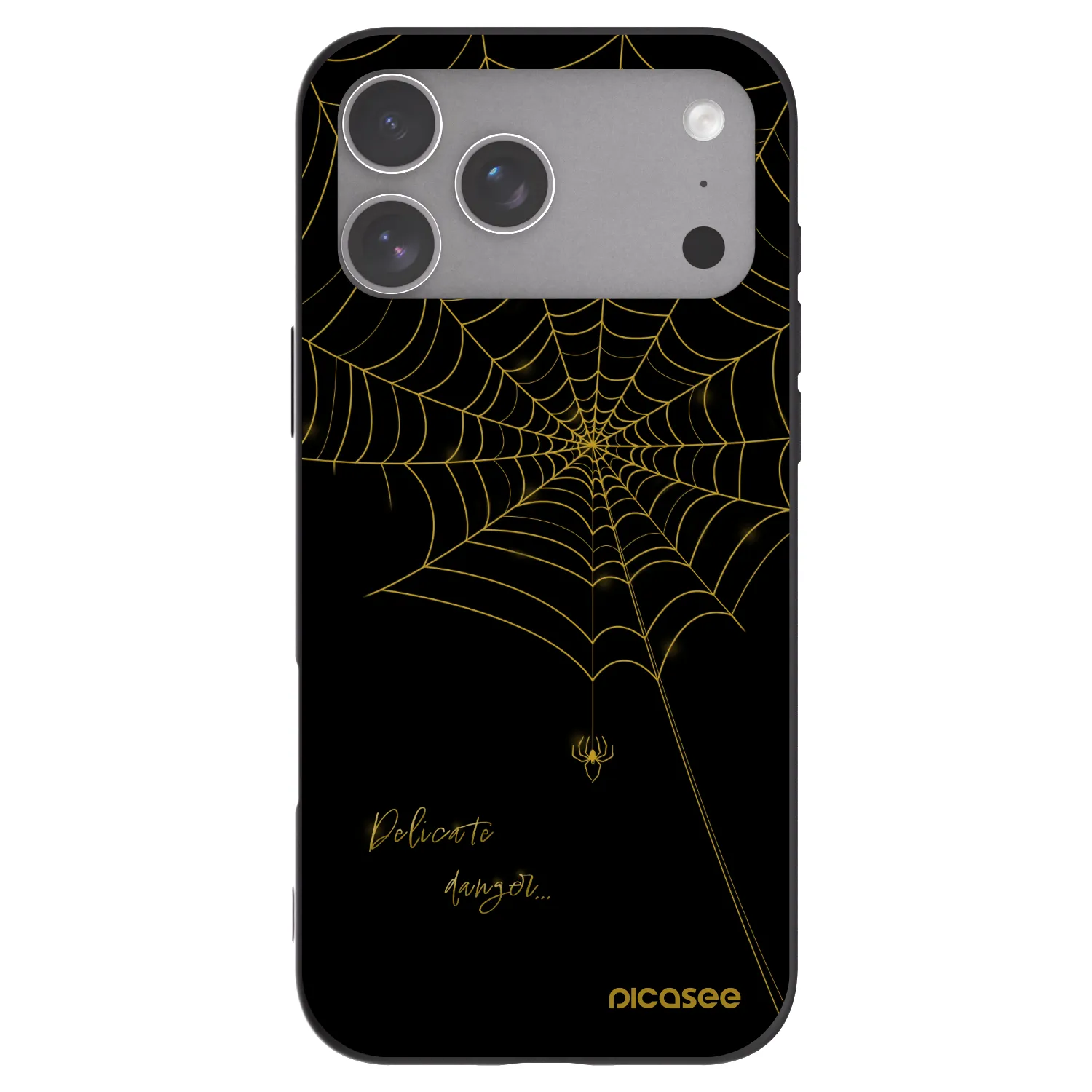 Picasee silikonowe czarne etui na Apple iPhone 18 Pro Max - Delicate danger
