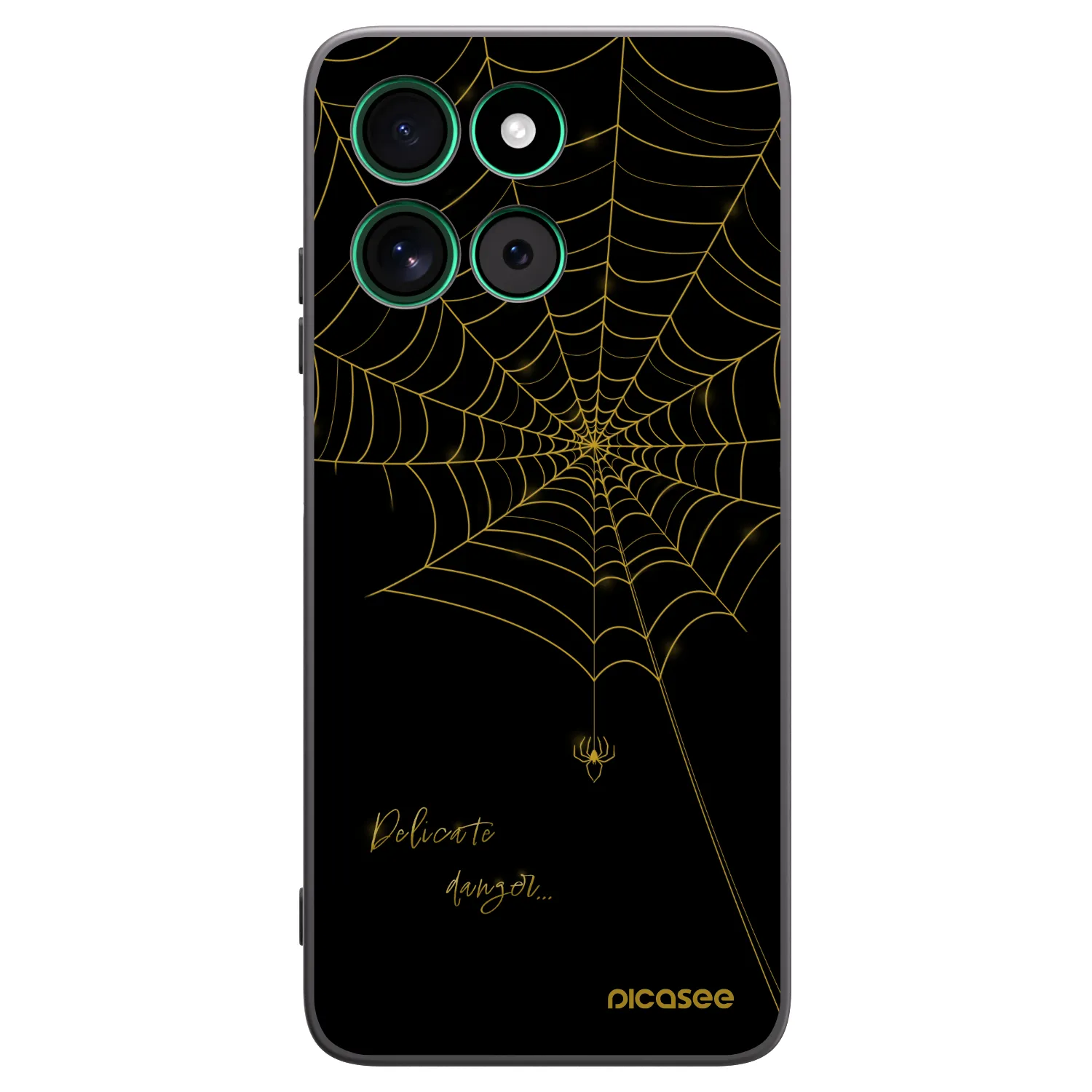 Picasee silikonowe czarne etui na Motorola Moto G57 Power - Delicate danger