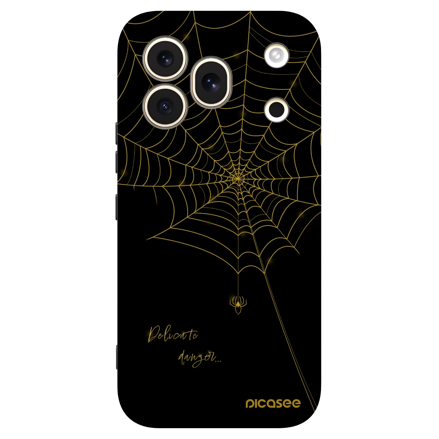 Picasee silikonowe czarne etui na Honor 600 Pro - Delicate danger