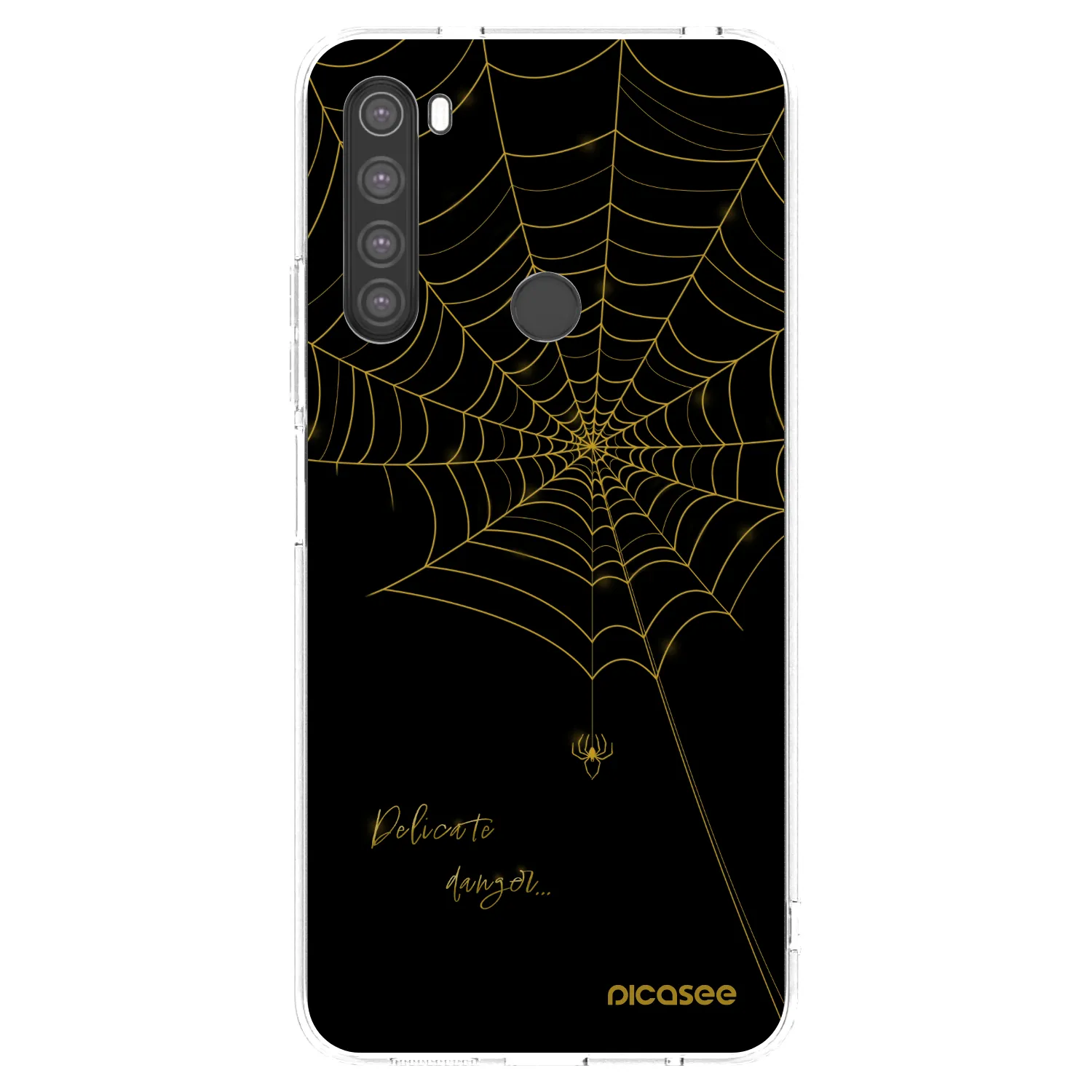 Picasee silikonowe przeźroczyste etui na Xiaomi Redmi Note 8 - Delicate danger