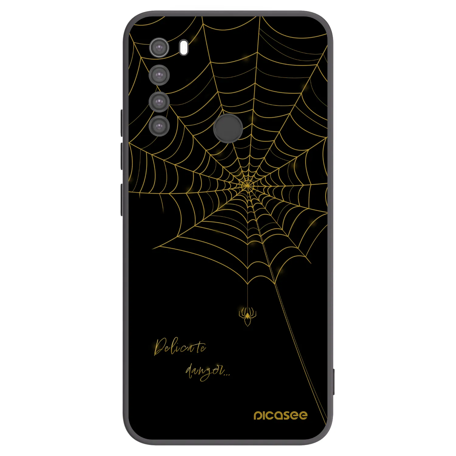 Picasee silikonowe czarne etui na Xiaomi Redmi Note 8 - Delicate danger