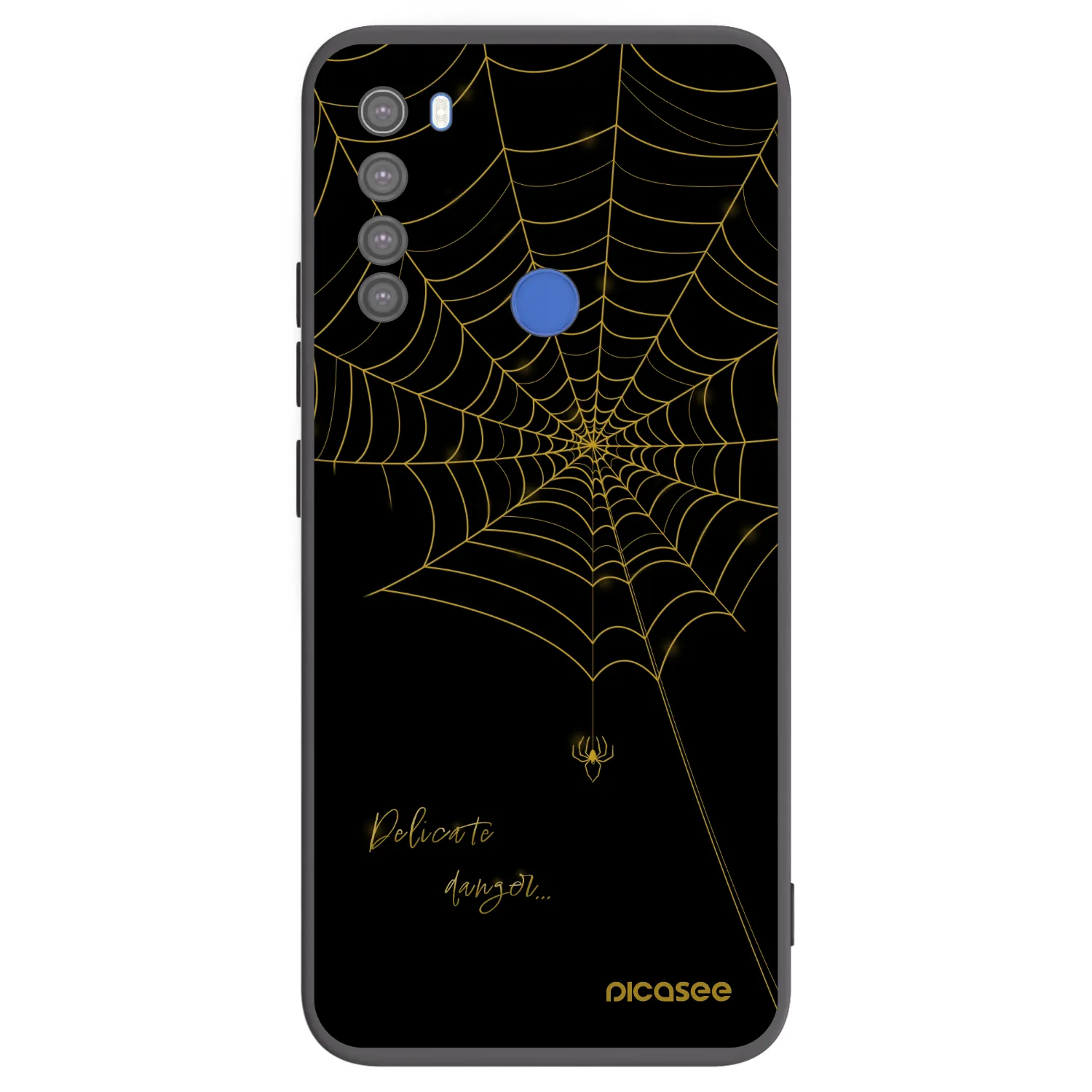 Picasee silikonowe czarne etui na Xiaomi Redmi Note 8T - Delicate danger