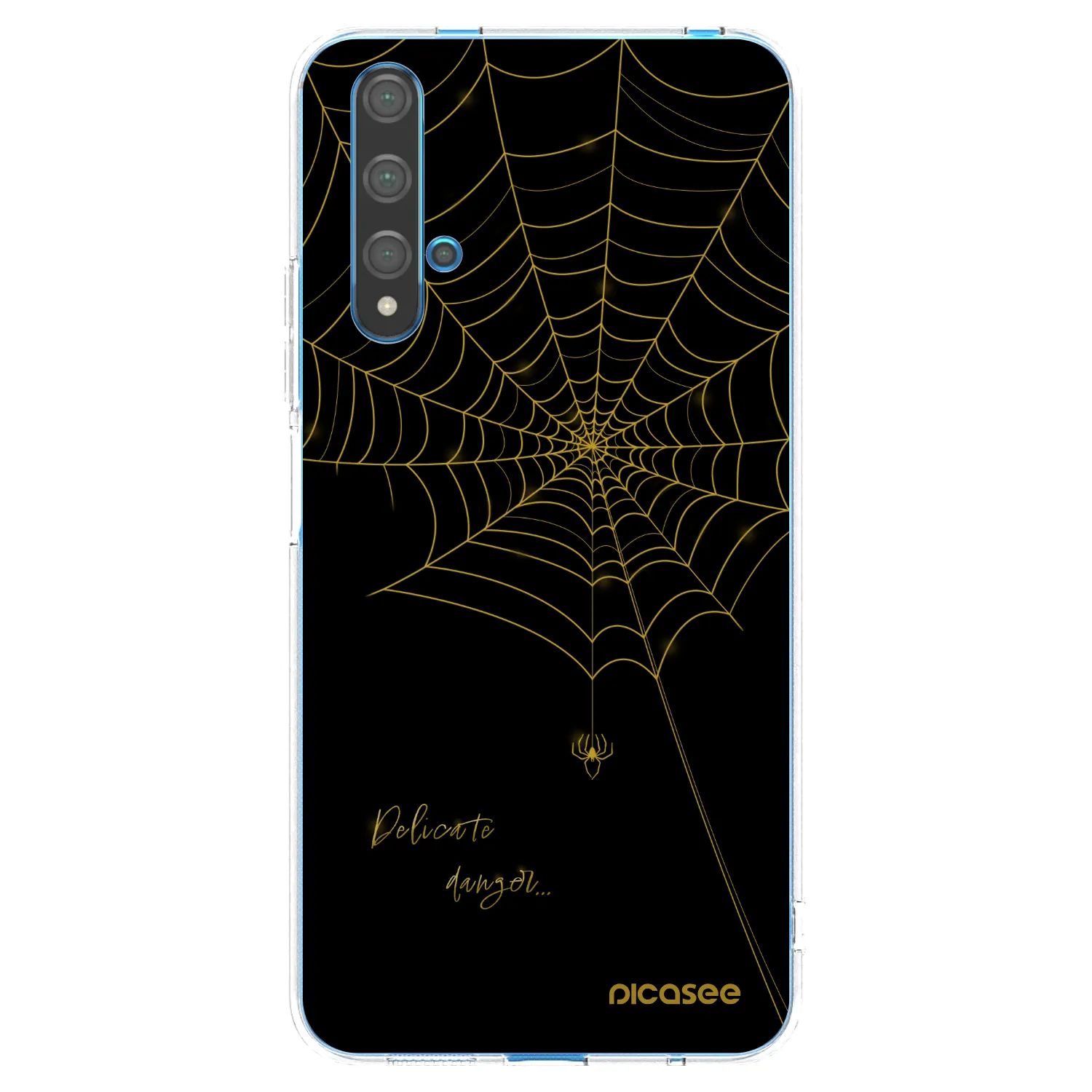 Picasee silikonowe przeźroczyste etui na Huawei Nova 5T - Delicate danger