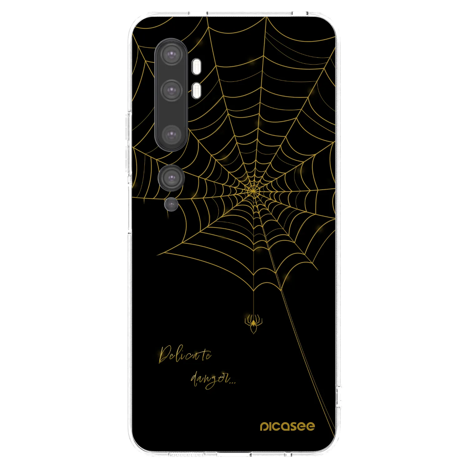 Picasee silikonowe przeźroczyste etui na Xiaomi Mi Note 10 (Pro) - Delicate danger